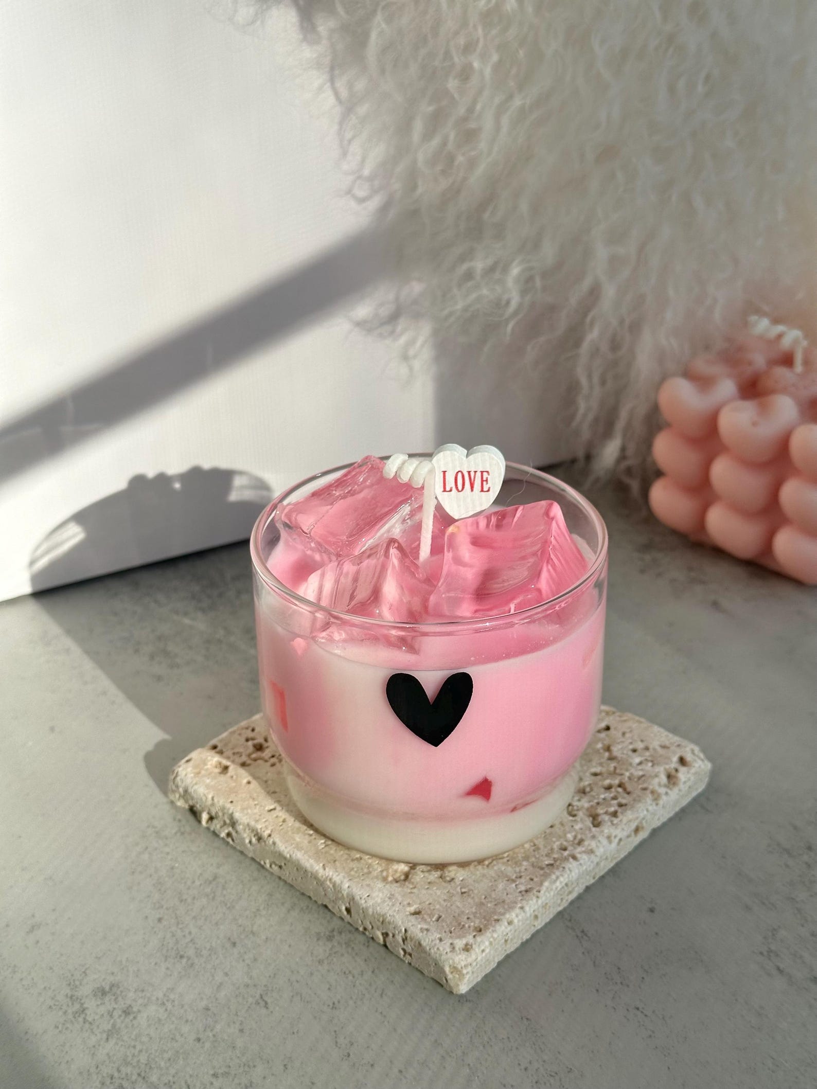 Pink Love Scented Candle | Amber
