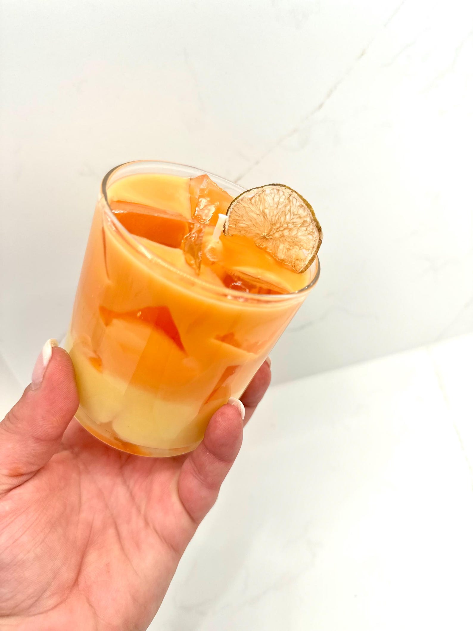 Layered iced Citrus Candle, Scented candle | Citrus Plus