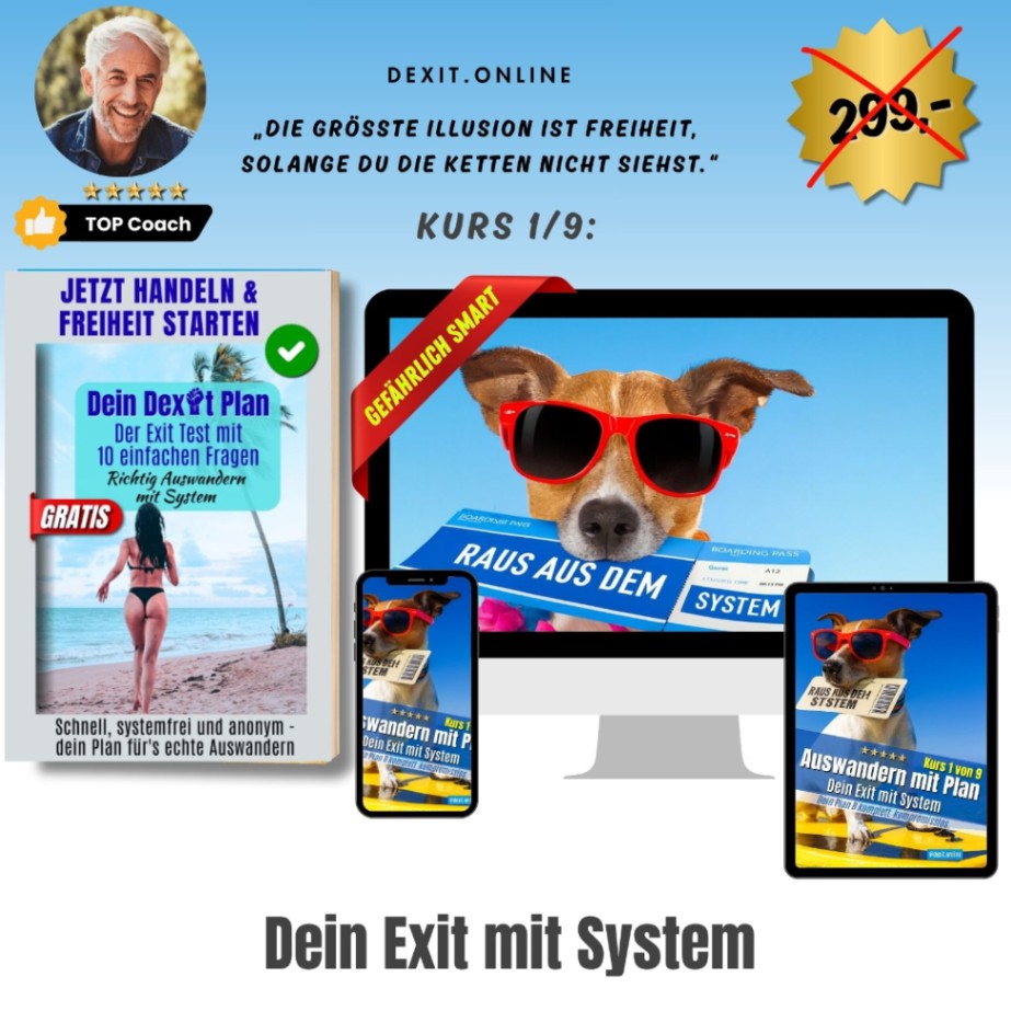 dexit.online Kurs 1 – Richtig Auswandern - Dein Exit mit System ⭐️⭐️⭐️⭐️⭐️
