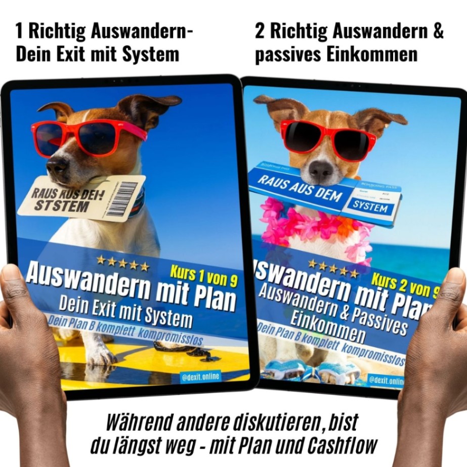 Auswandern mit Plan 🔐 Alle 9 Kurse | Masterbundle für dein freies Leben & Business ⭐️⭐️⭐️⭐️⭐️