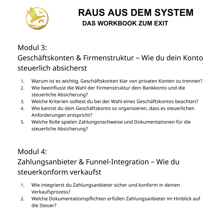 Kurs 5: Banking & Zahlungsströme – Wie du dein Geld steuerrechtlich sauber bewegst