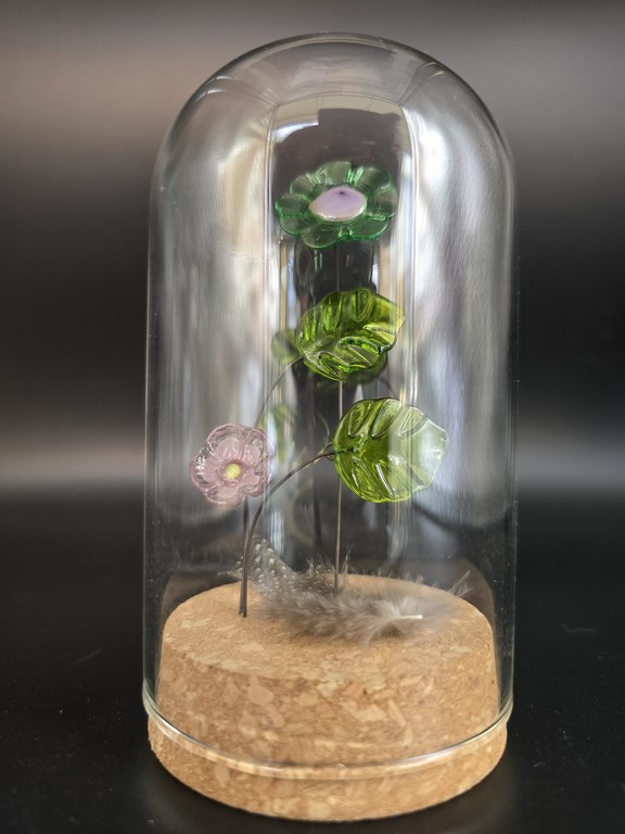 Fleur décorative en verre