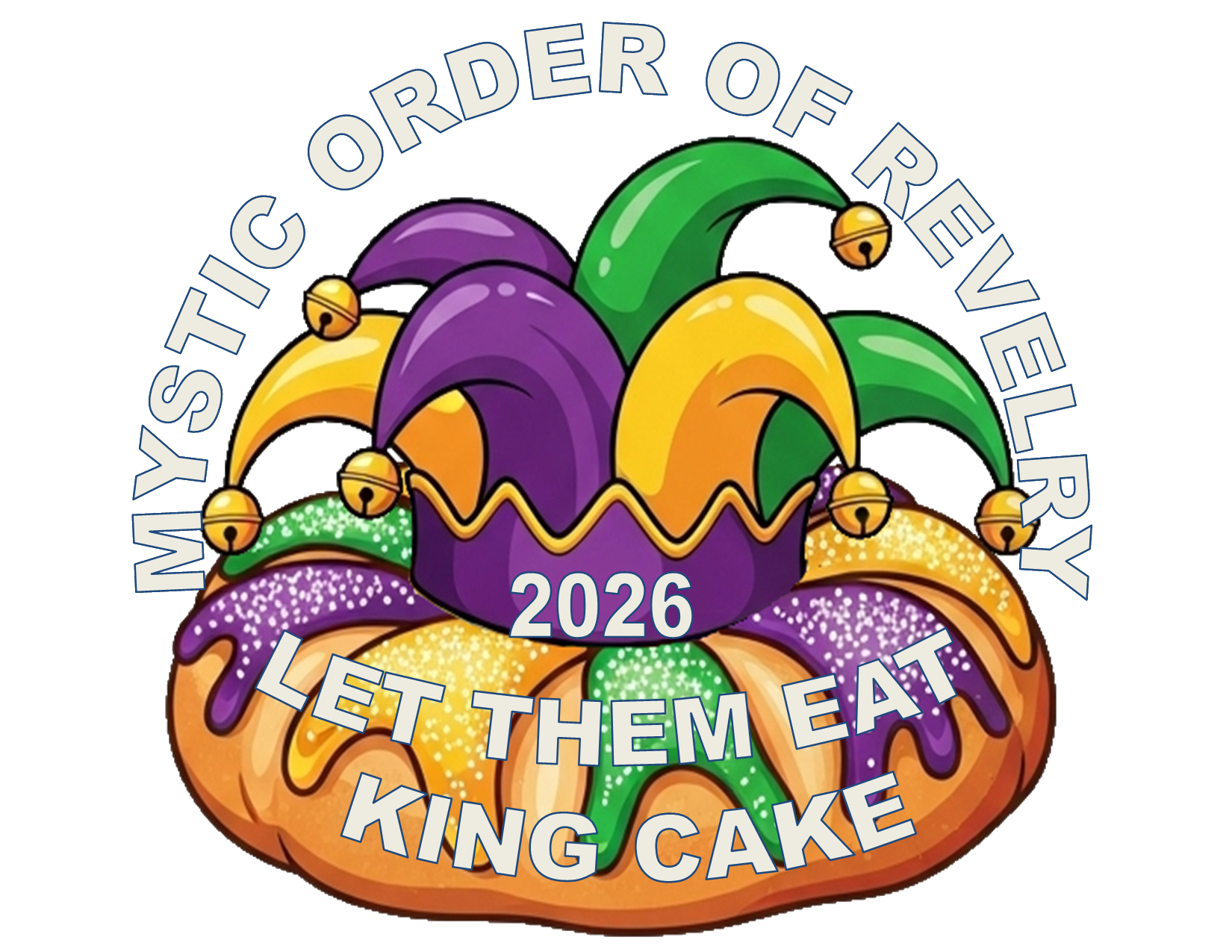 2026 Theme Rhinestone Bling King Cake Pins - 10 Pins
