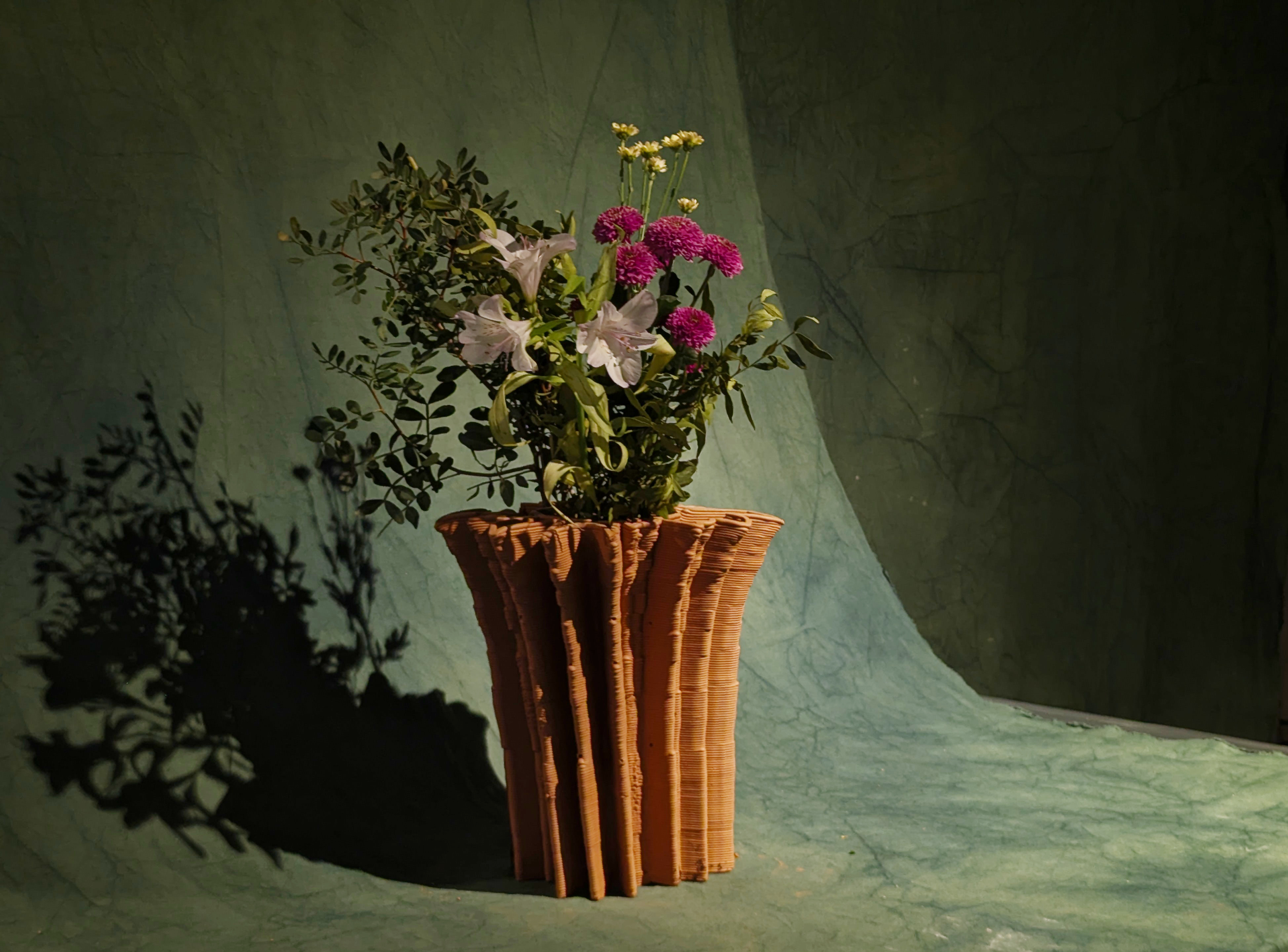 3D-printed Ceramic Vase (no flowers included)