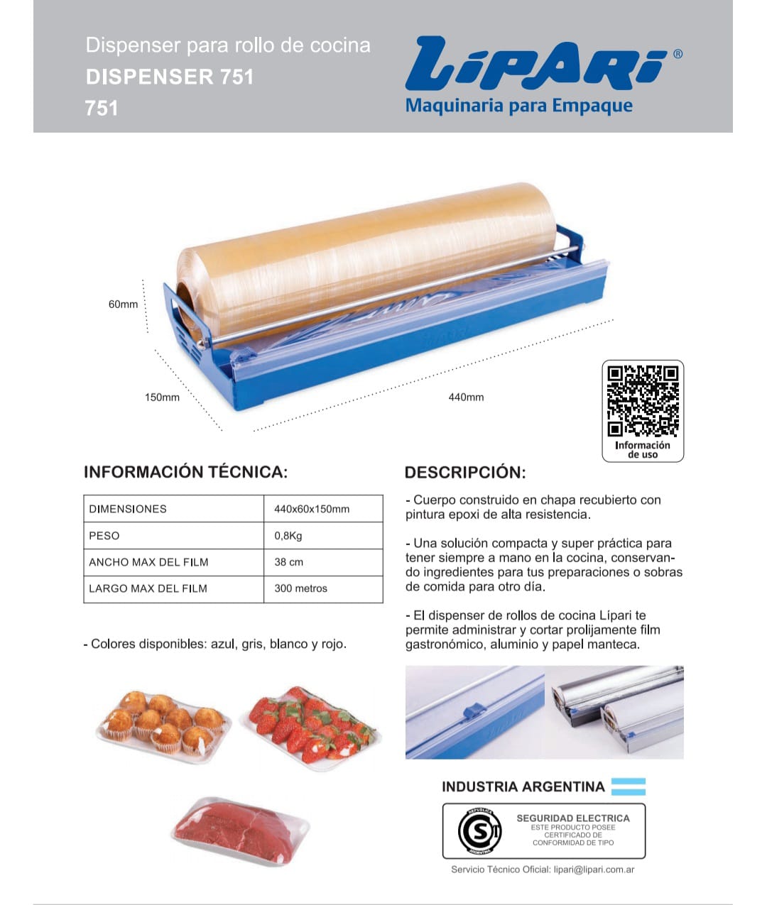 Dispenser p/rollos de cocina 751