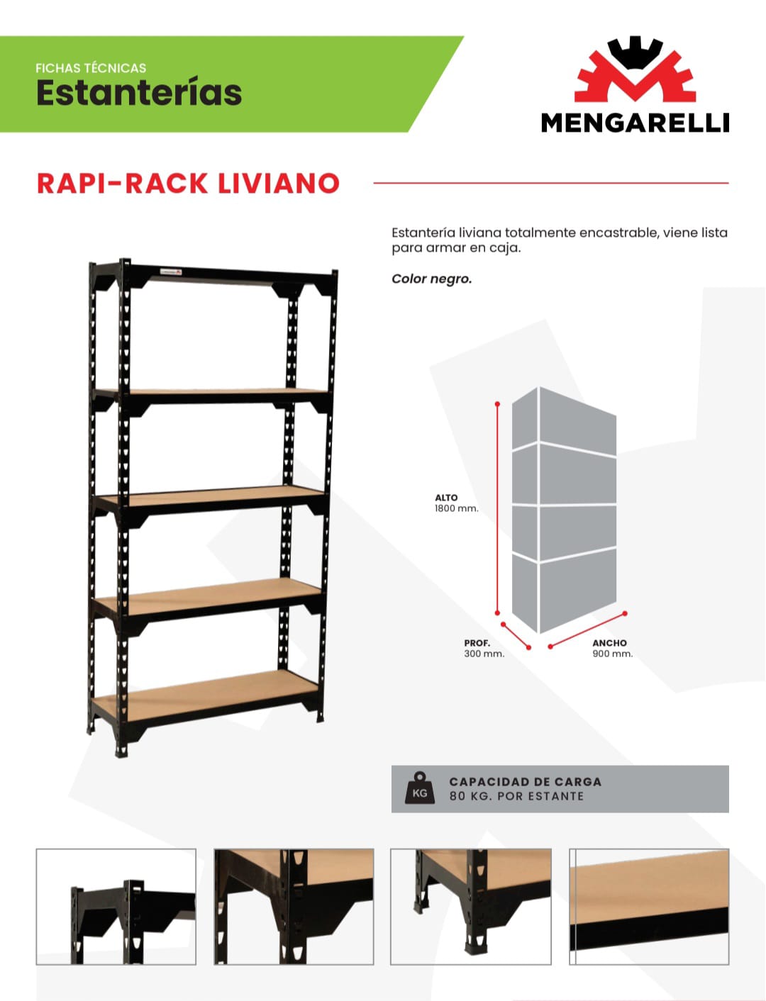 Estantería  RAPI-RACK liviano