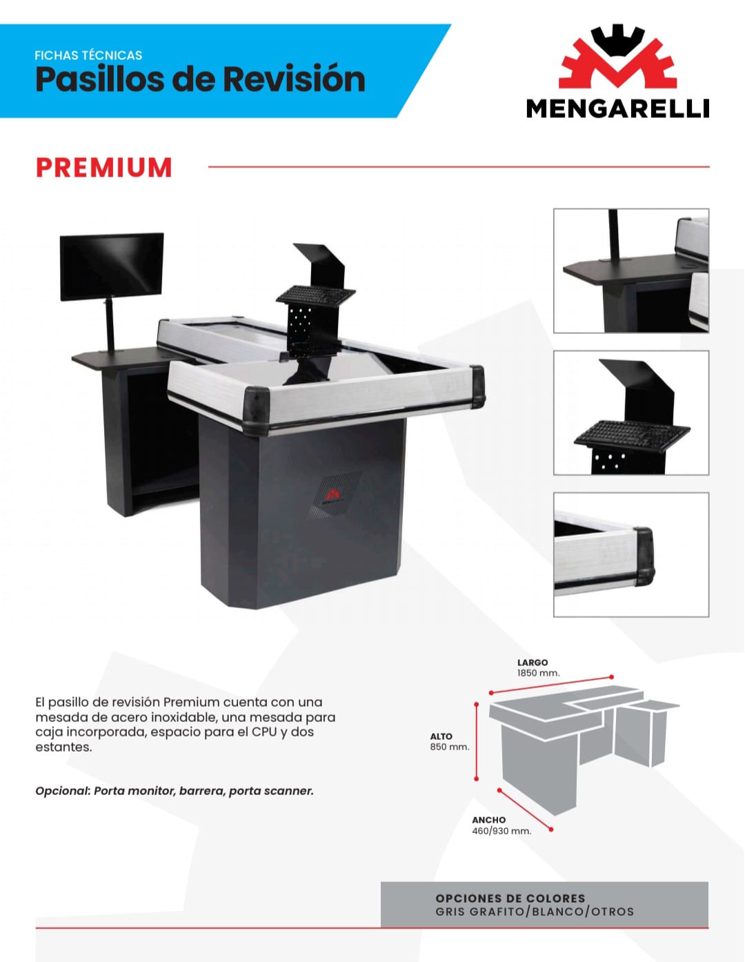  Pasillos de Revisión Premium con riñón 