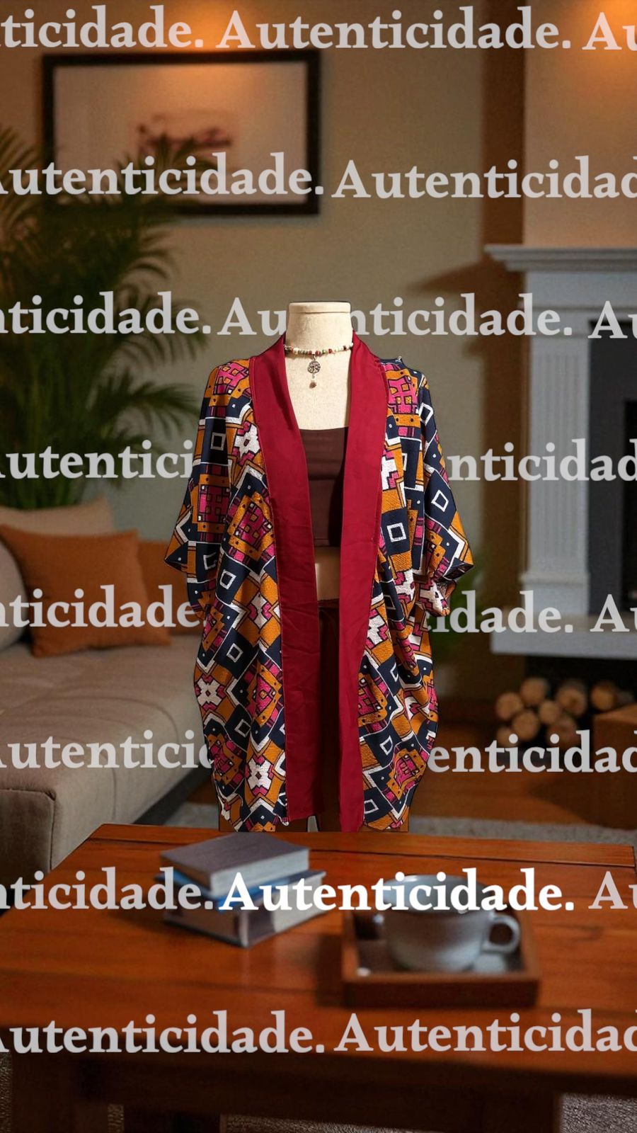 Kimono estampado colorido
