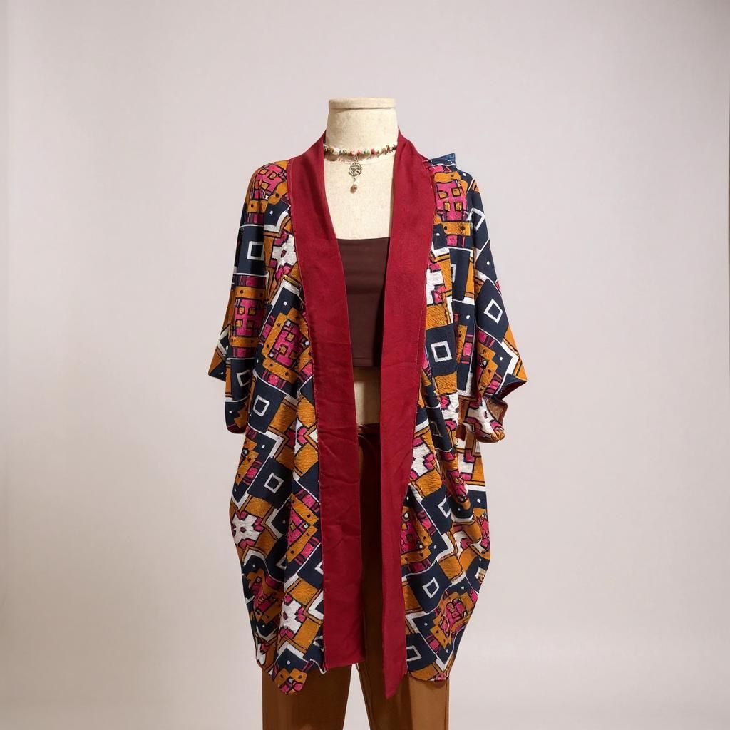 Kimono estampado colorido