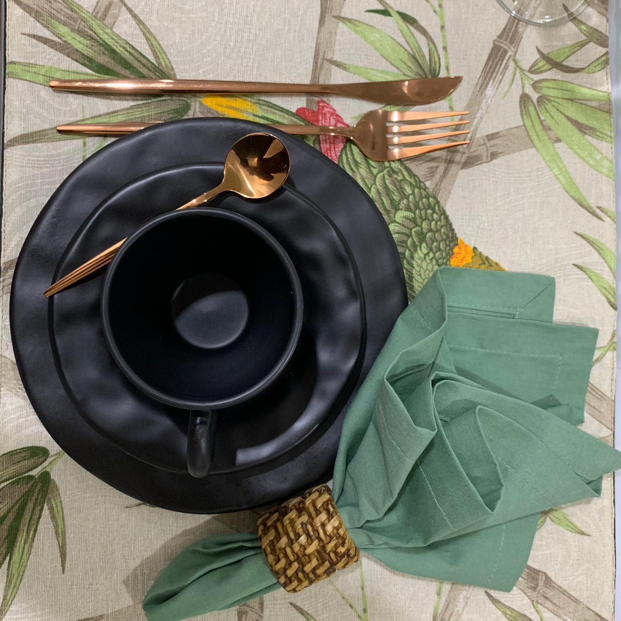 Conjunto de Jantar Preto Fosco