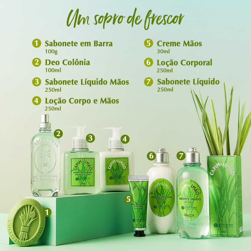 Deo Colônia Capim-Limão 100ml