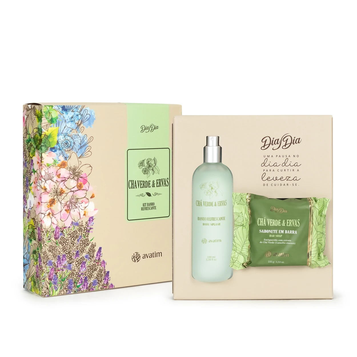 Kit Banho Refrescante Dia Dia Chá Verde E Ervas