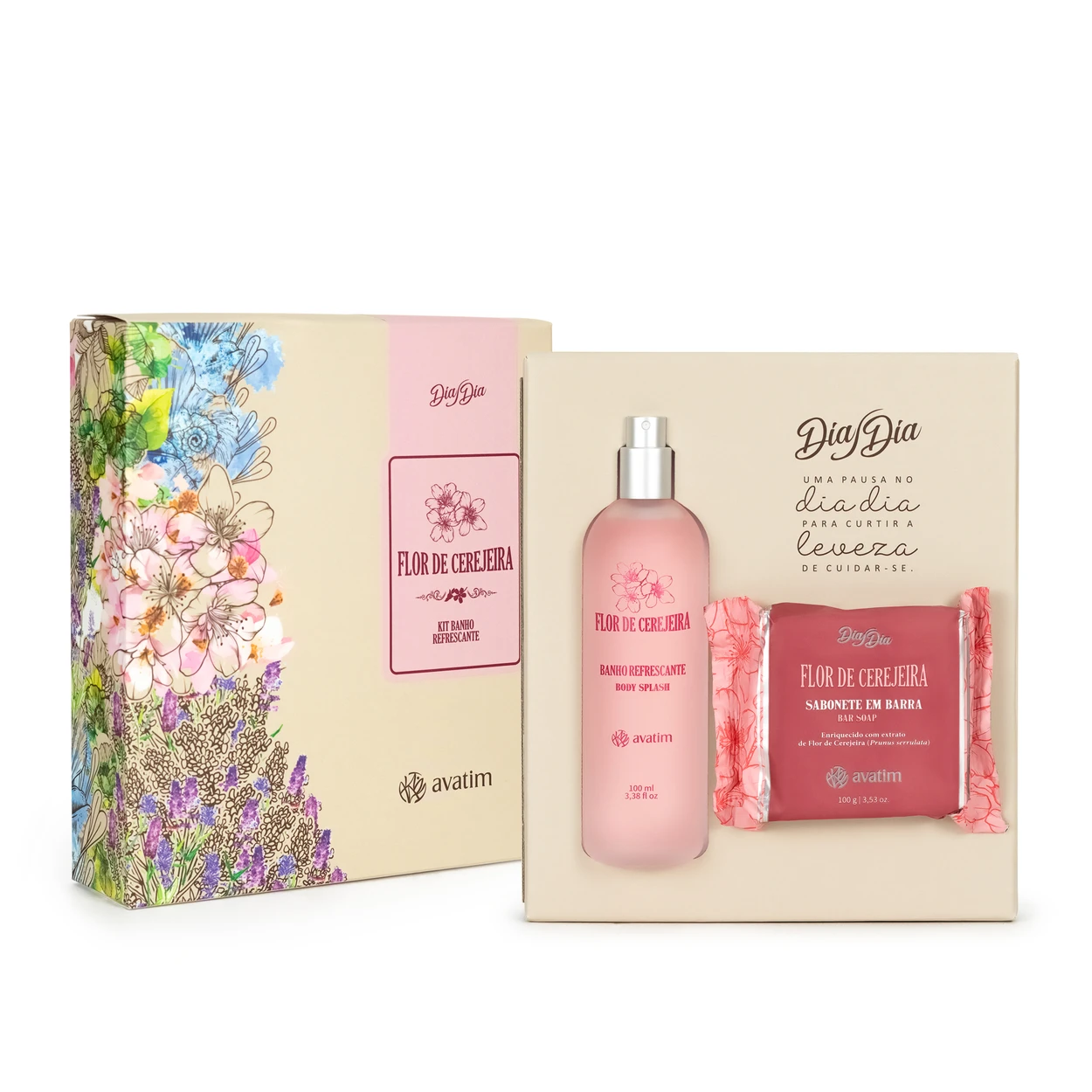 Kit Banho Refrescante Dia Dia Flor De Cerejeira