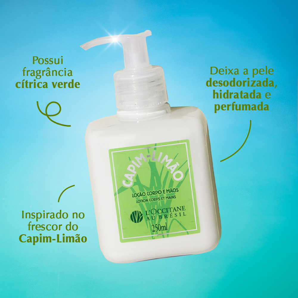 Loção Desodorante Corporal e Mãos Capim-Limão 250ml