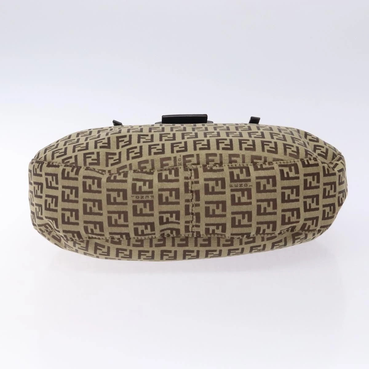 FENDI Zucchino Canvas Mamma Baguette Shoulder Bag 