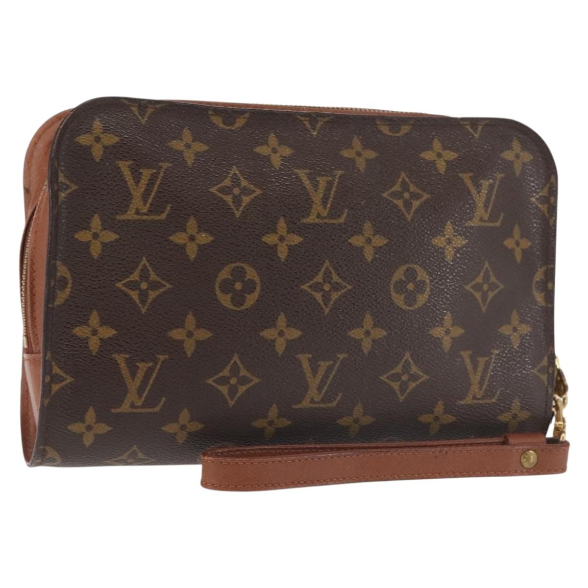 Louis Vuitton Monogram Orsay Clutch Bag Vintage Canvas Classic Style Made in France AR1908