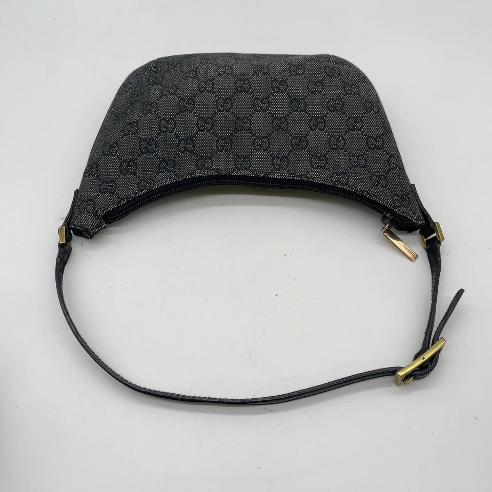 Gucci Navy Denim GG Canvas 32160 One Shoulder Bag