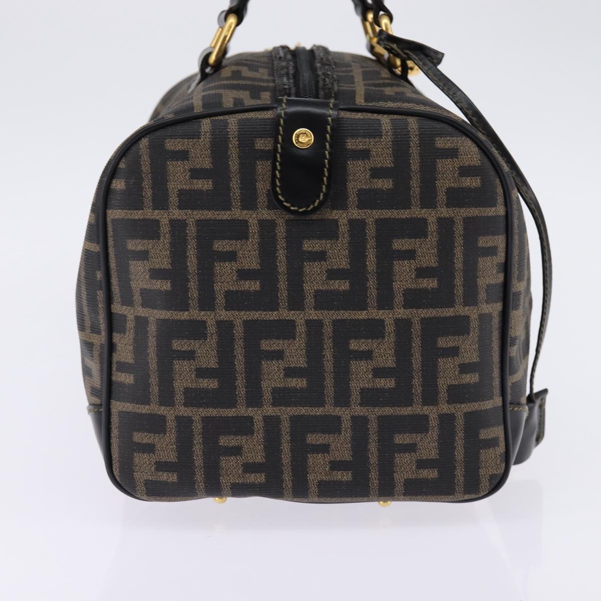 Fendi Zucca Boston Bag Classic FF Monogram Canvas with Lock and Keys