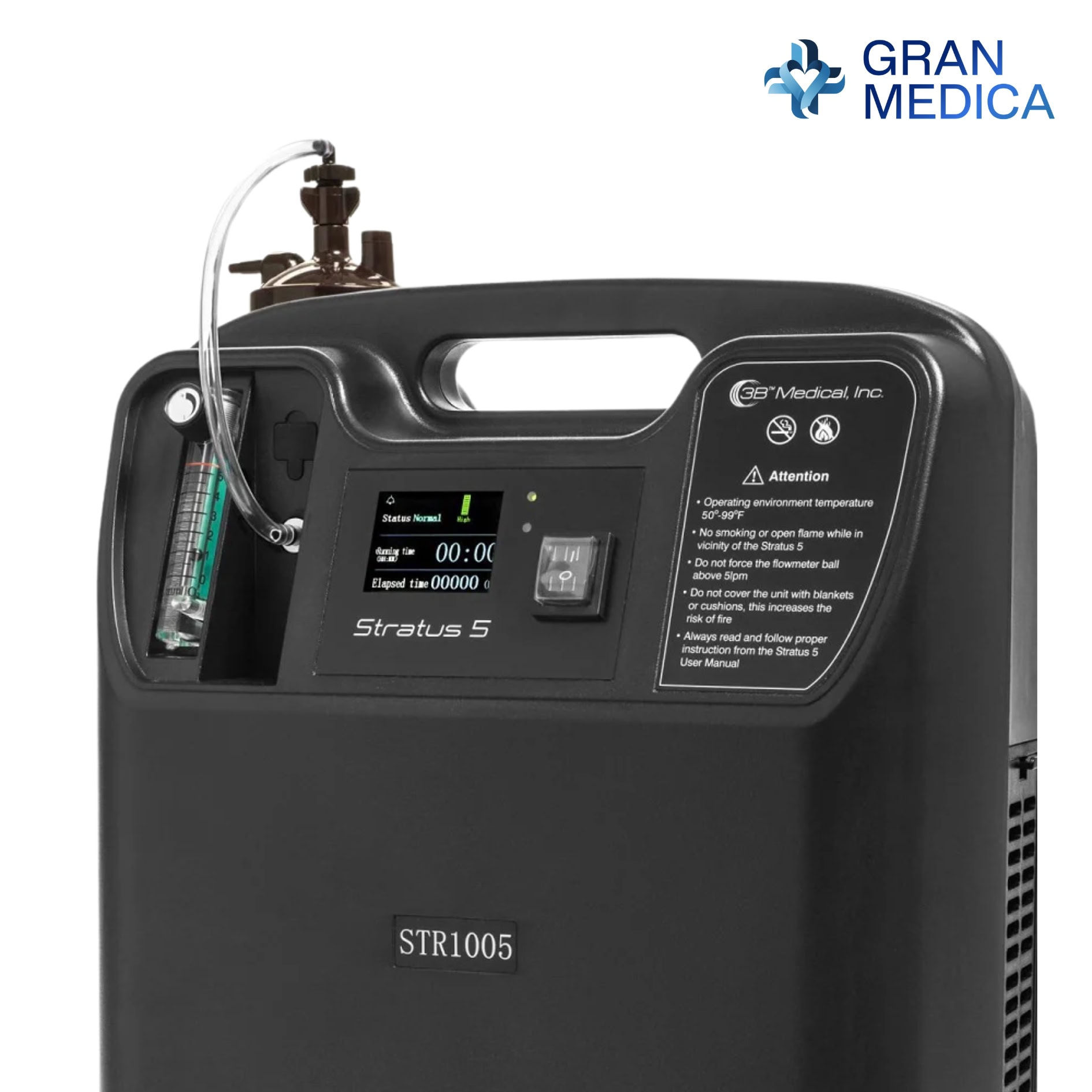 Concentrador de Oxígeno Estacionario Stratus 5 (Nuevo, 5 LPM)