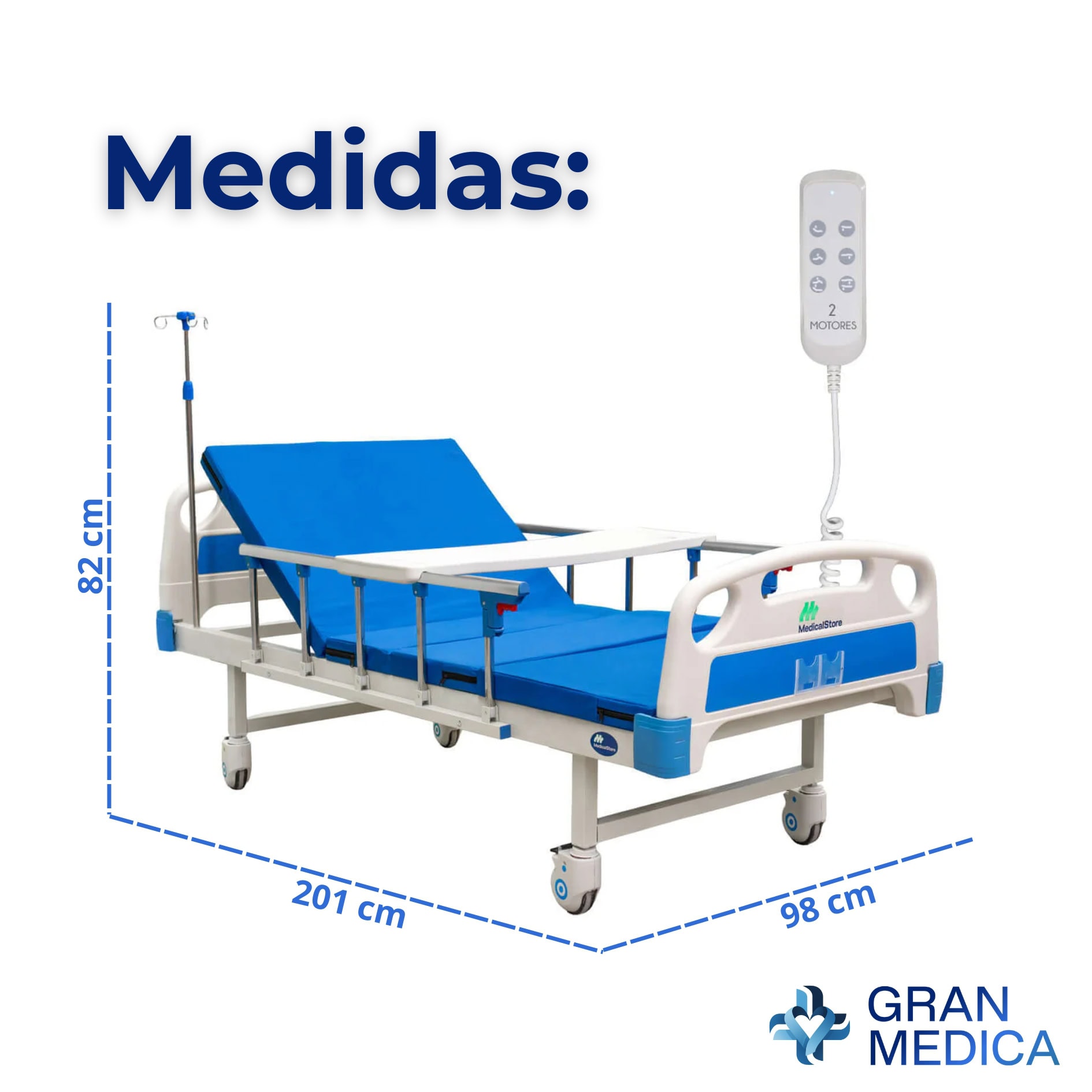 Cama hospitalaria Eléctrica de 2 Motores