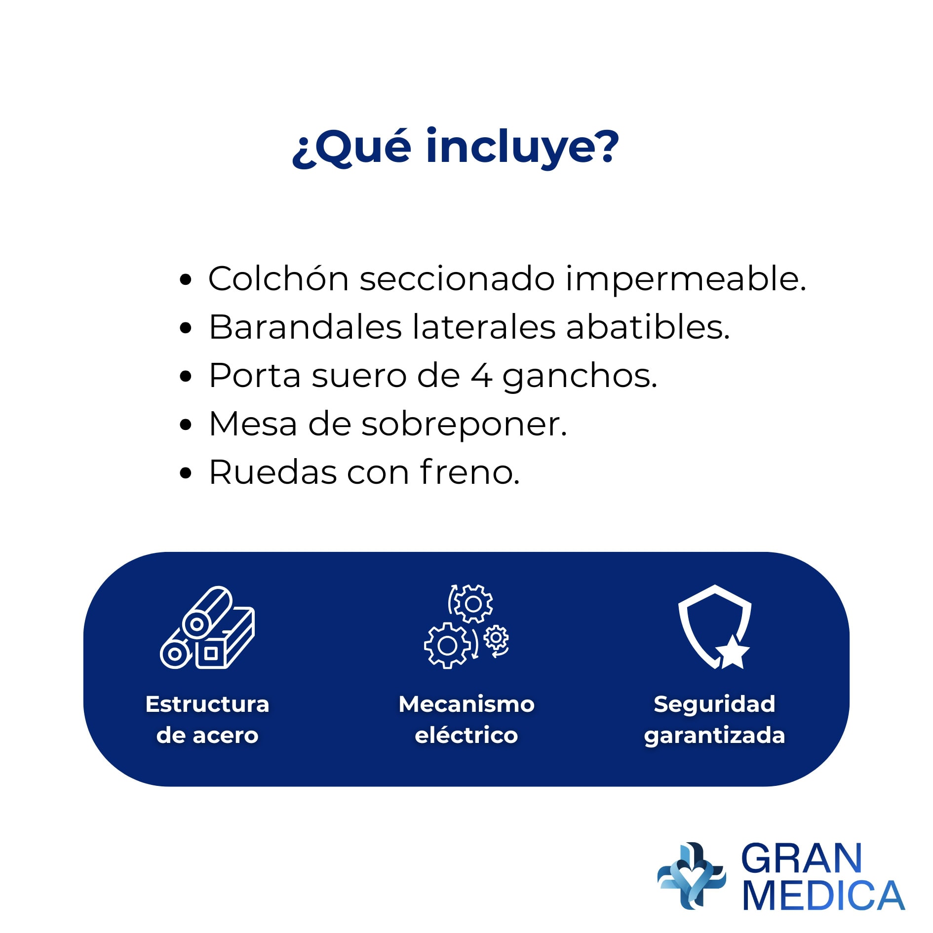 Cama hospitalaria Eléctrica de 2 Motores