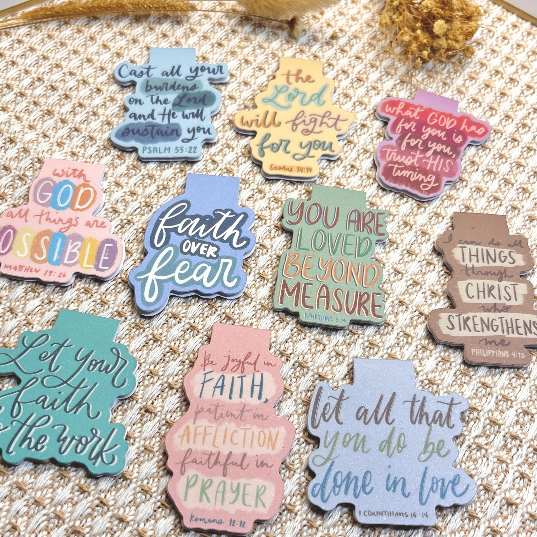 Faith Calligraphy Bible Verse | Solo Magnetic Bookmarks