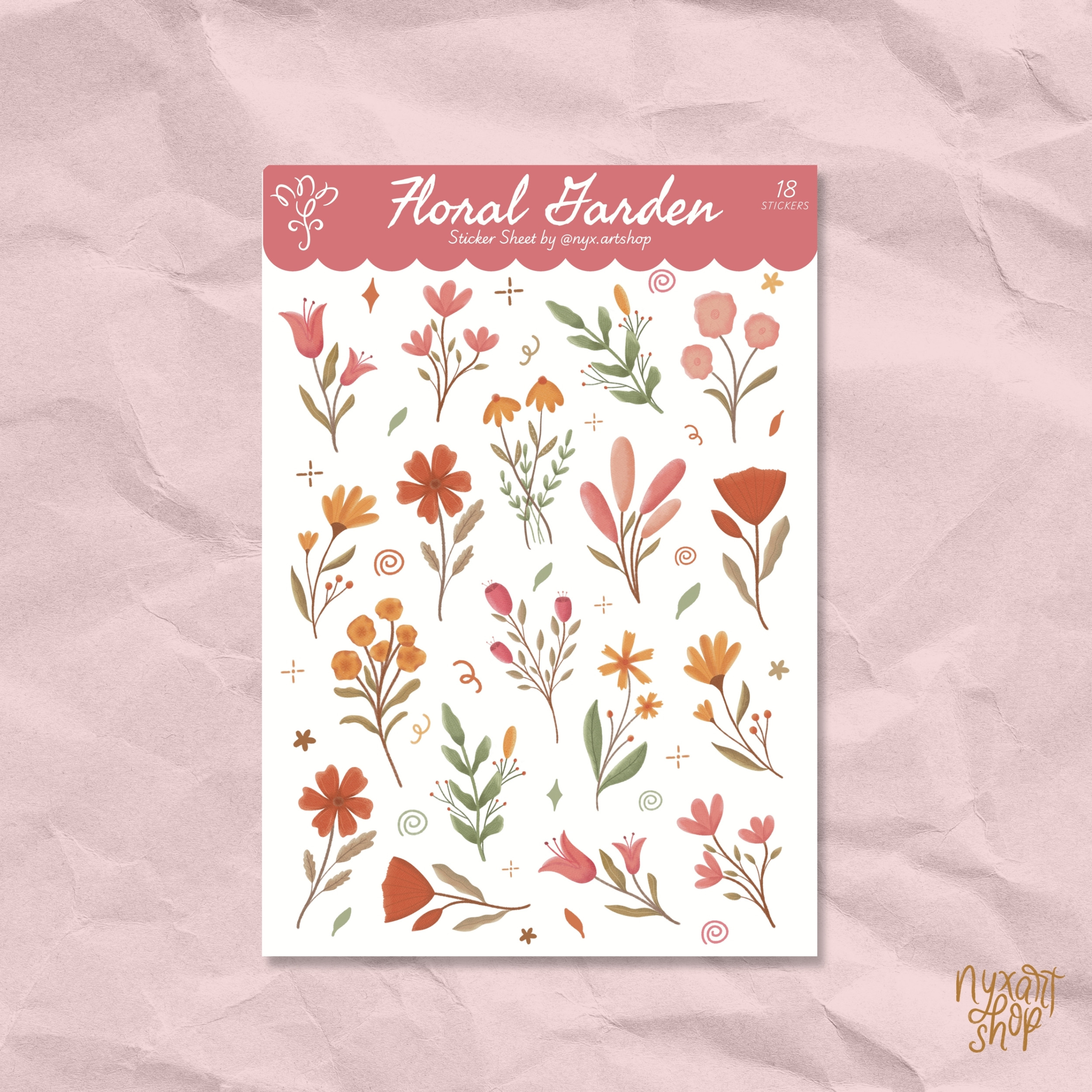 Floral Garden Sticker Sheet