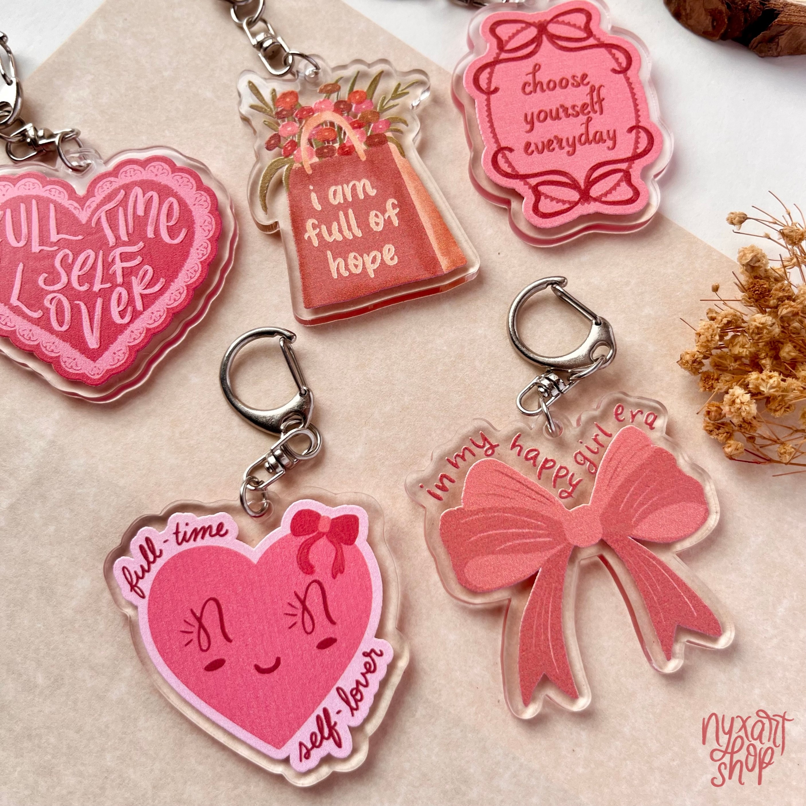 Girly Coquette Keychain Charms