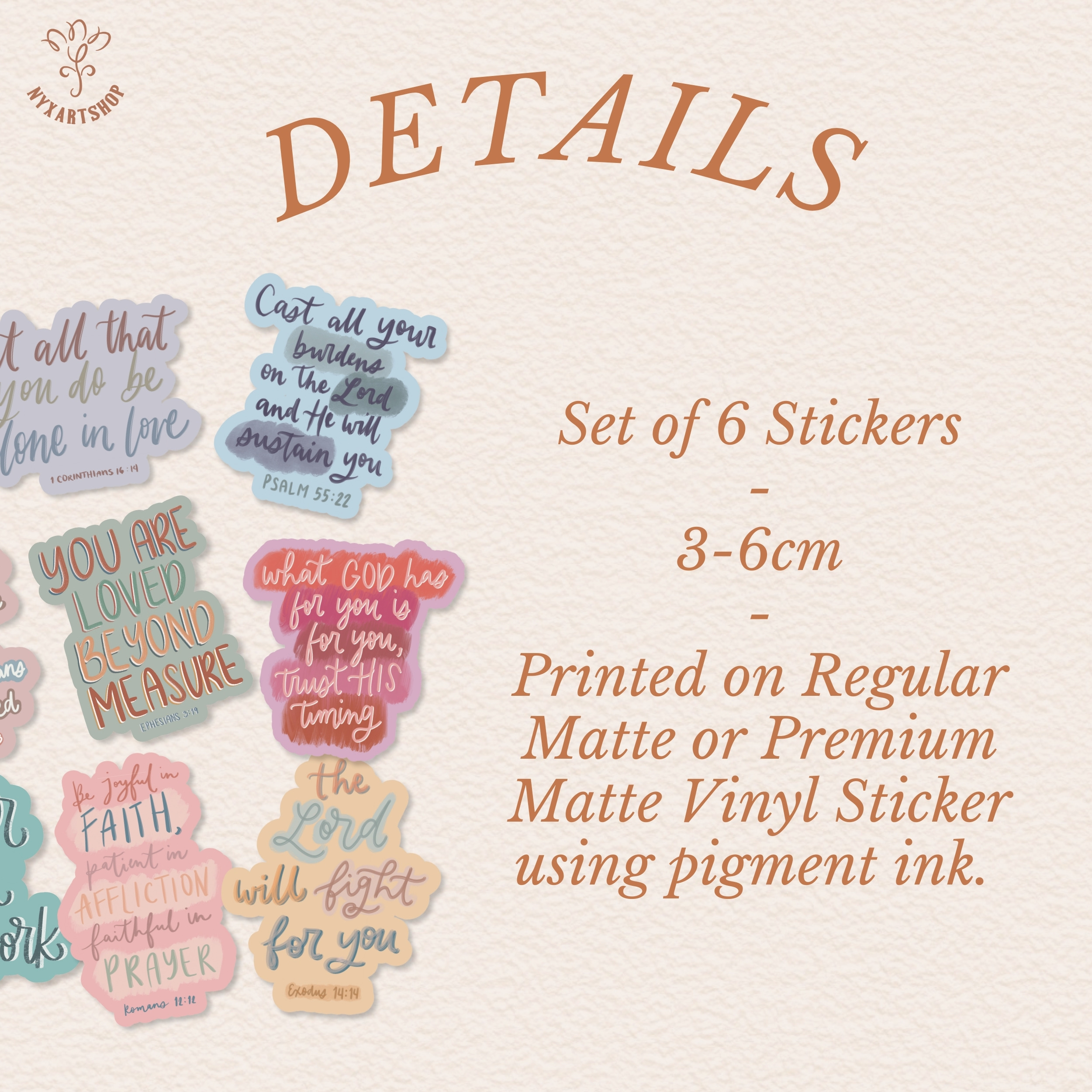 Faith Sticker Pack Waterproof