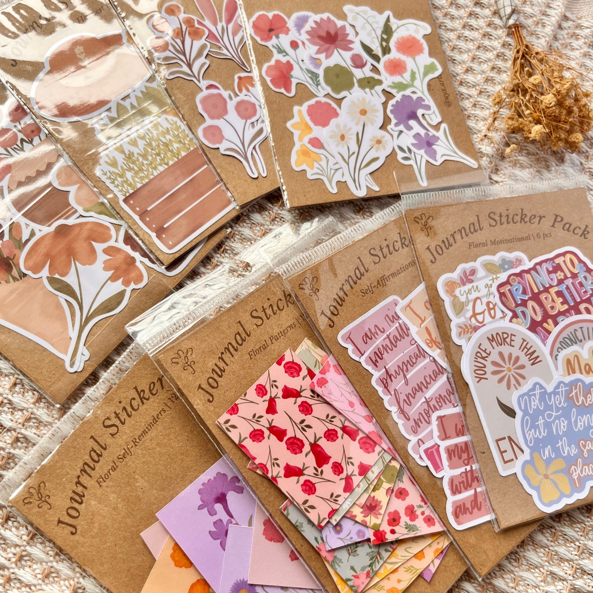 Floral Garden Sticker Pack for Journal