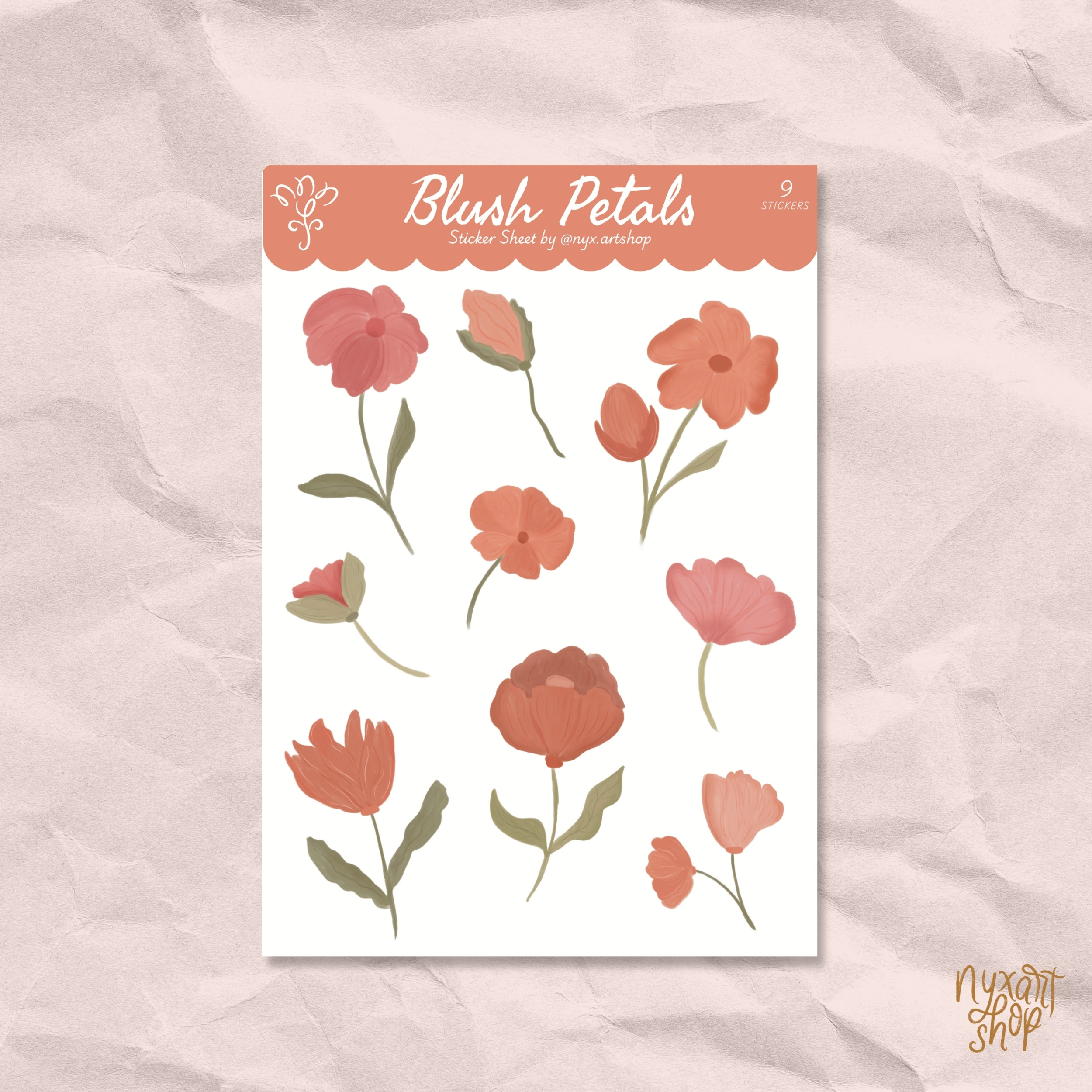 Blush Petals Sticker Sheet