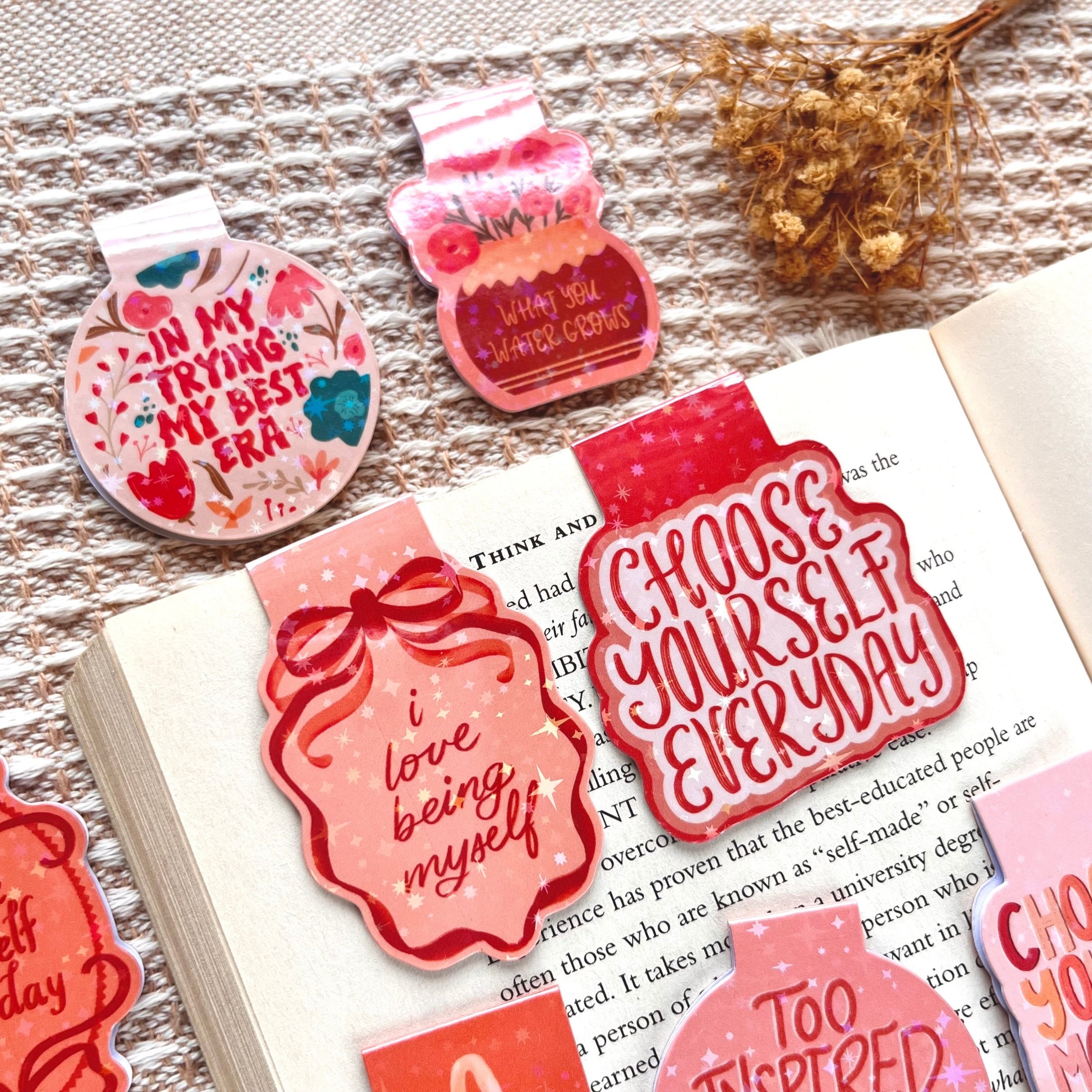 Girly Coquette Collection | Solo Magnetic Bookmarks