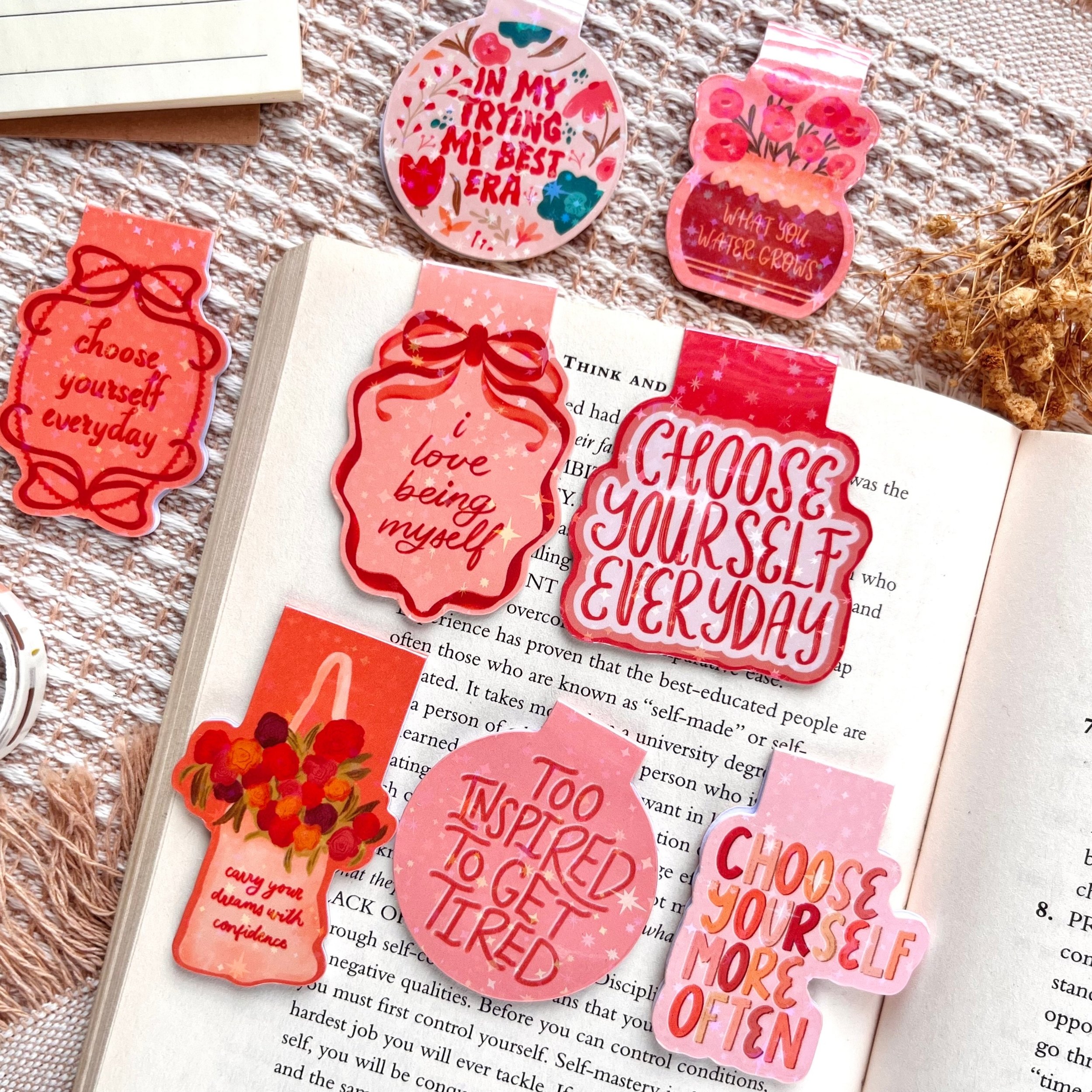 Girly Coquette Collection | Solo Magnetic Bookmarks