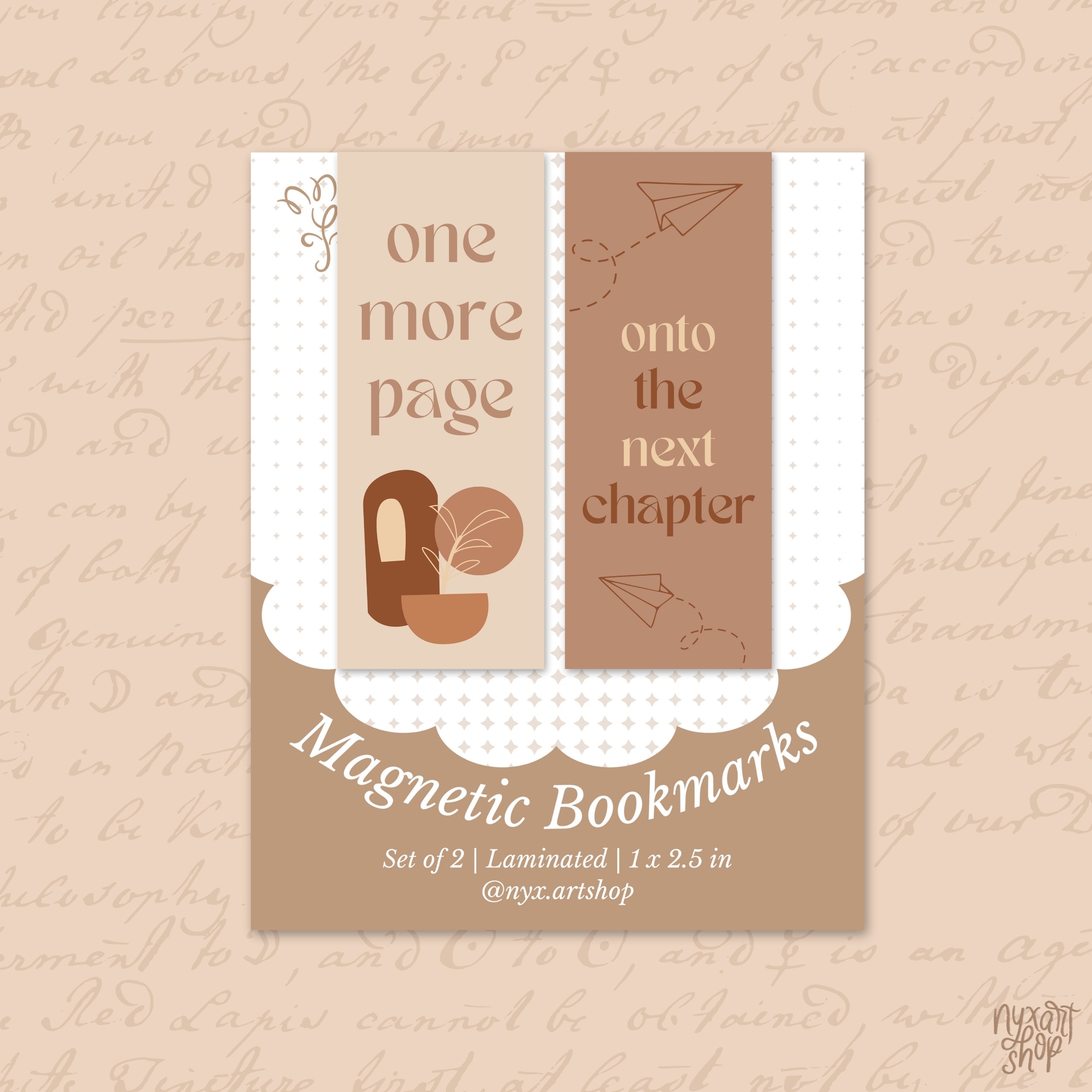 Cozy Beige Set | Duo Magnetic Bookmarks (1/3)