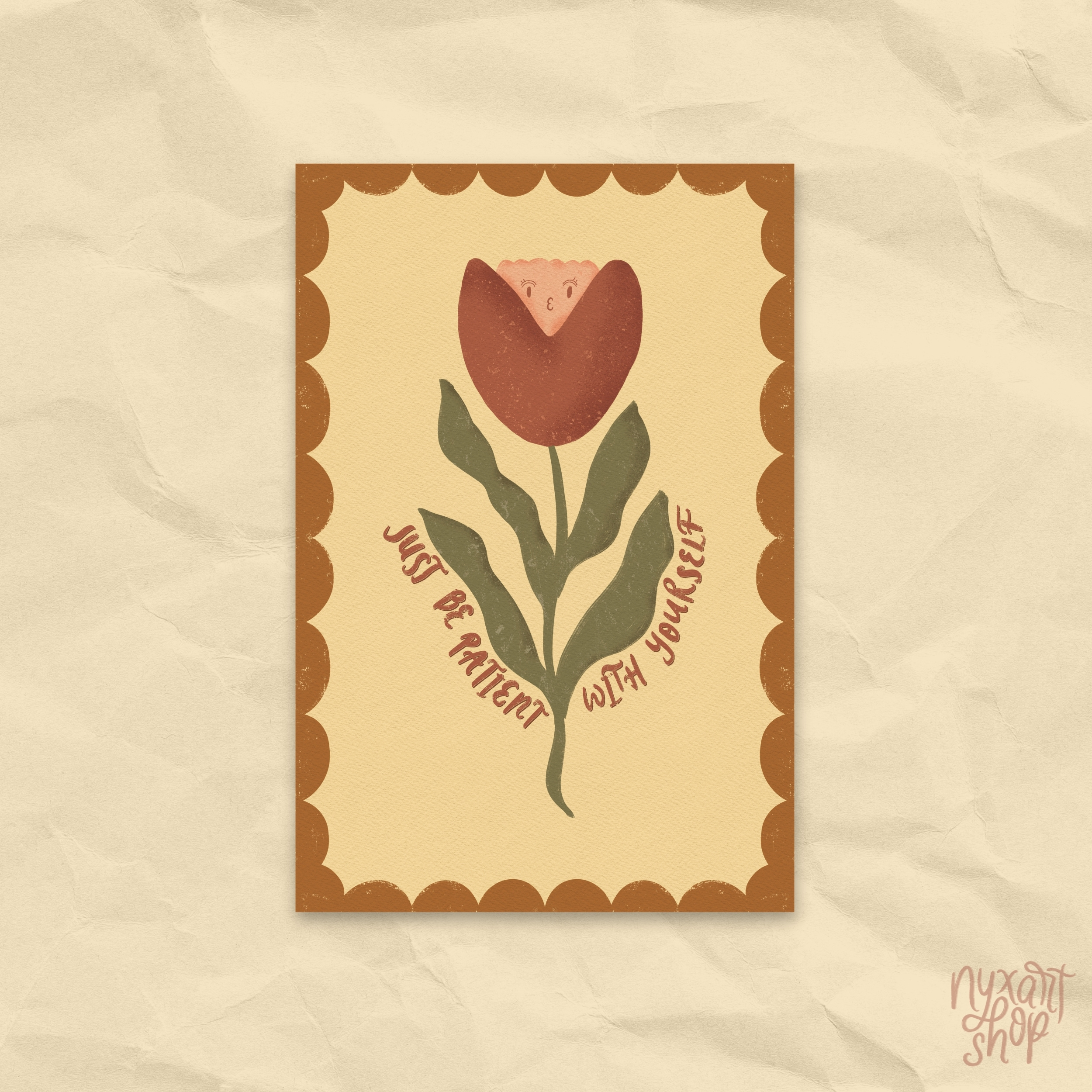 Be Patient Flower | Art Print