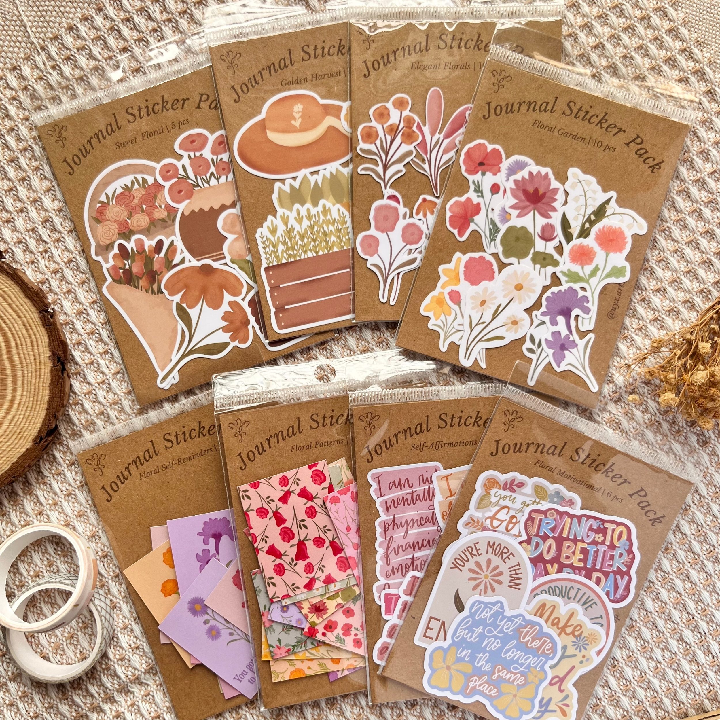 Floral Garden Sticker Pack for Journal