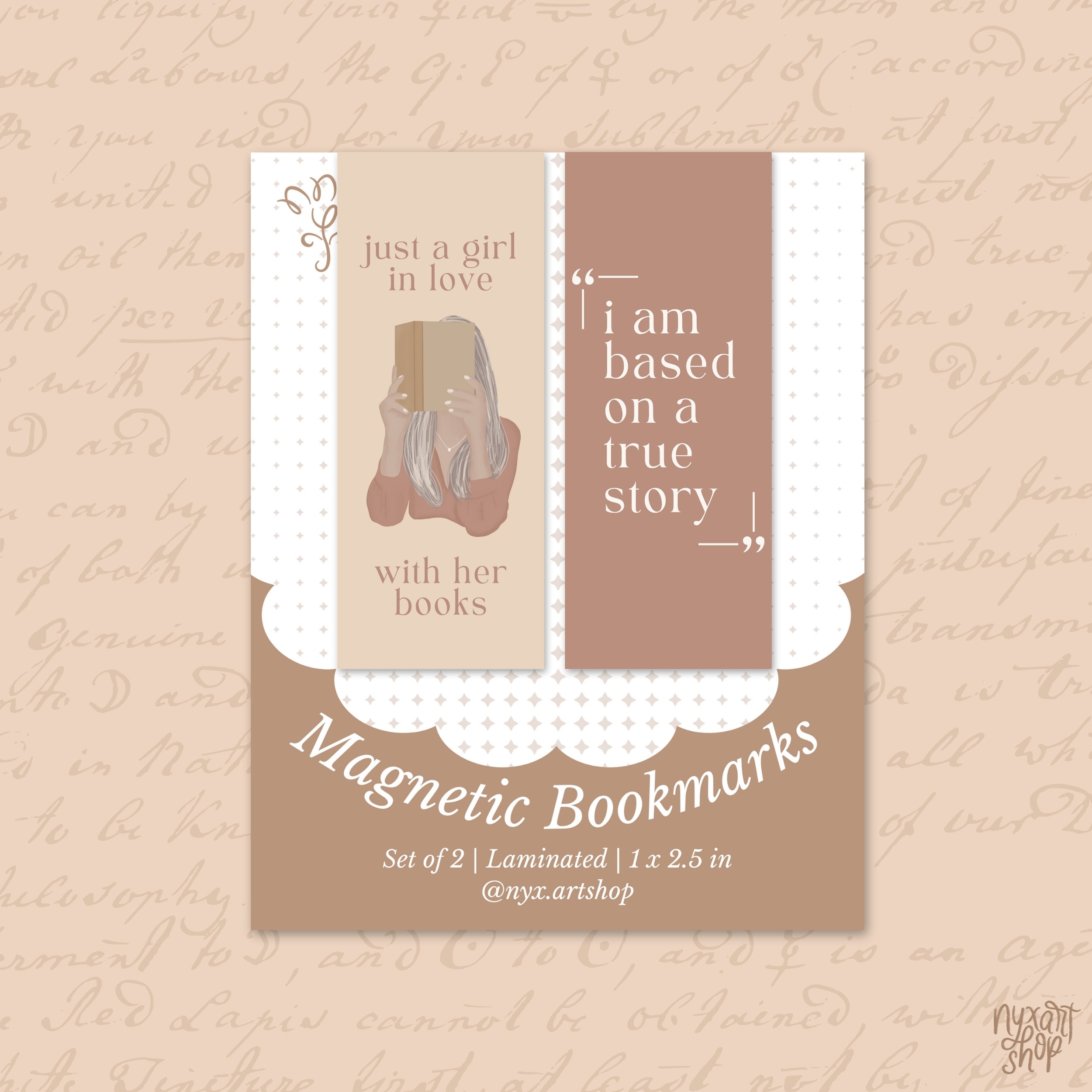 Cozy Beige Set | Duo Magnetic Bookmarks (1/3)