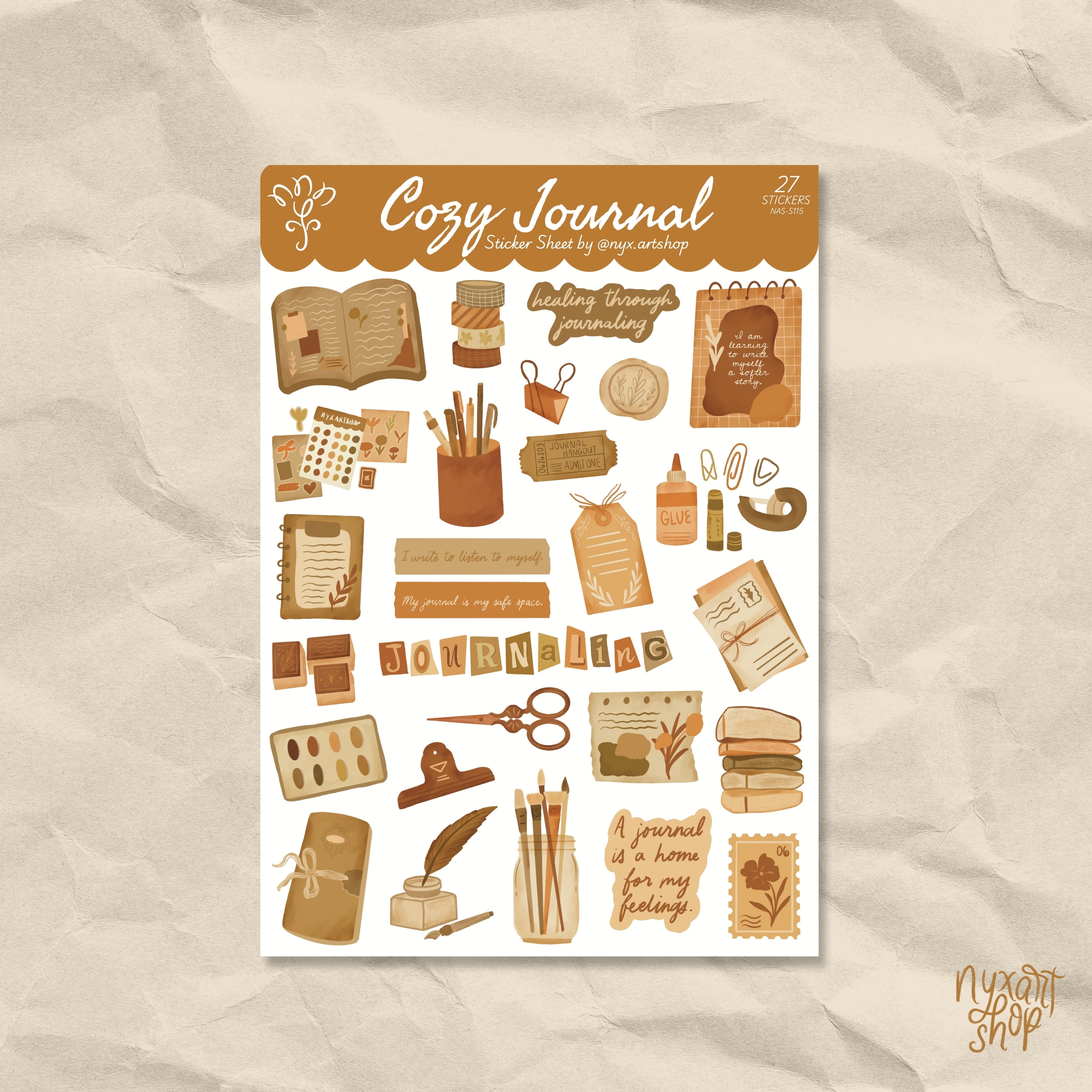 Cozy Journal Sticker Sheet