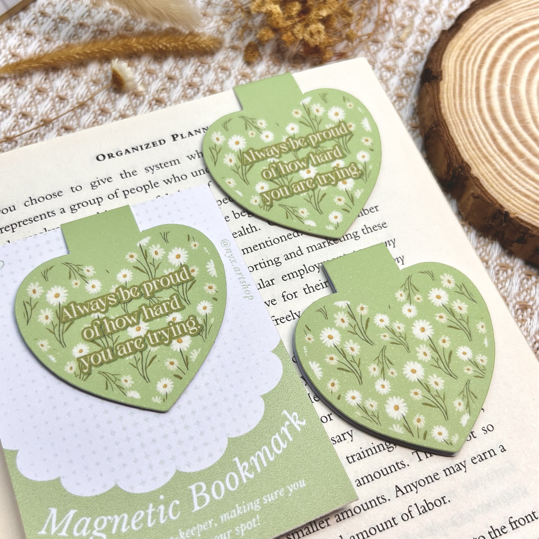 Patterned Floral Collection | Solo Magnetic Bookmarks
