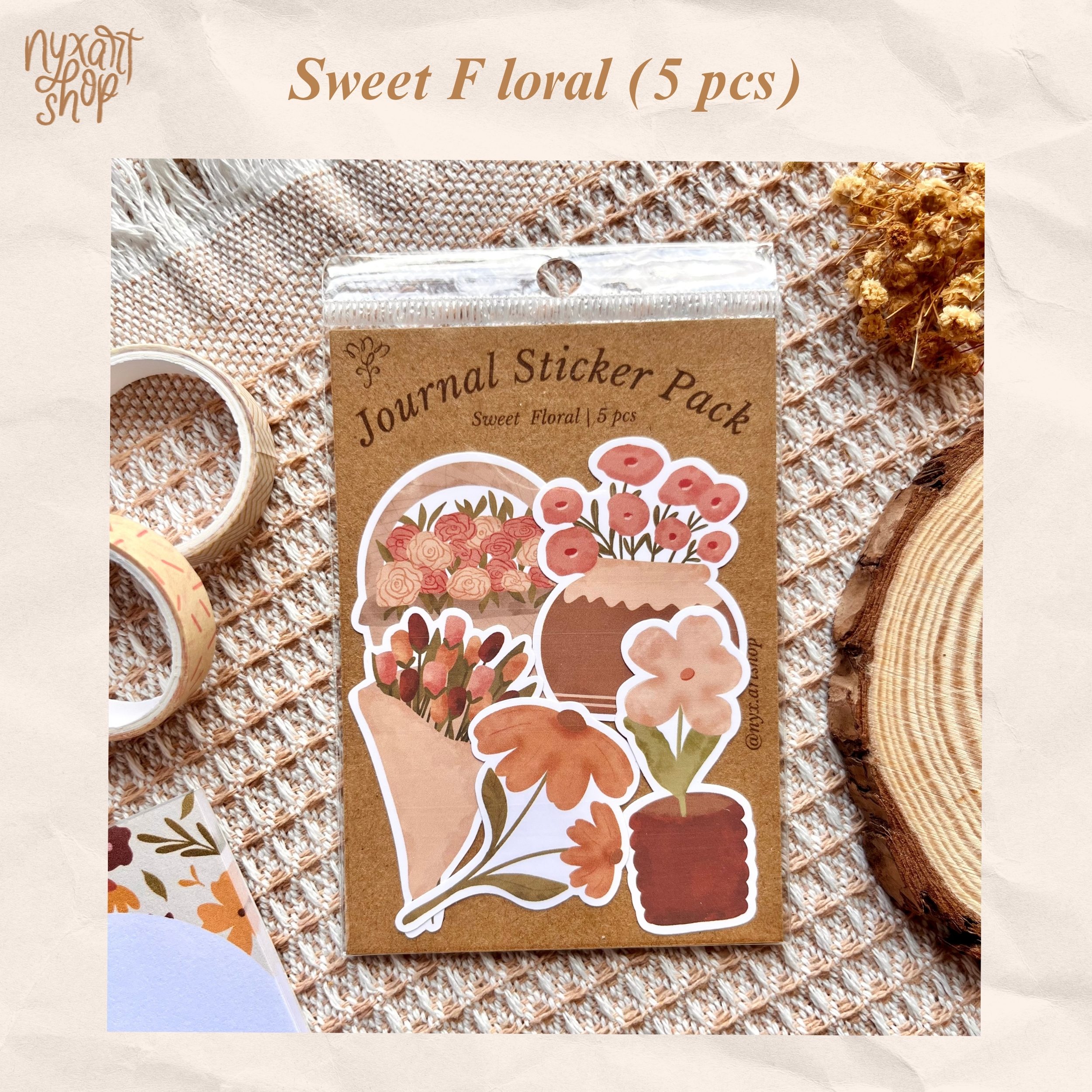 Floral Garden Sticker Pack for Journal