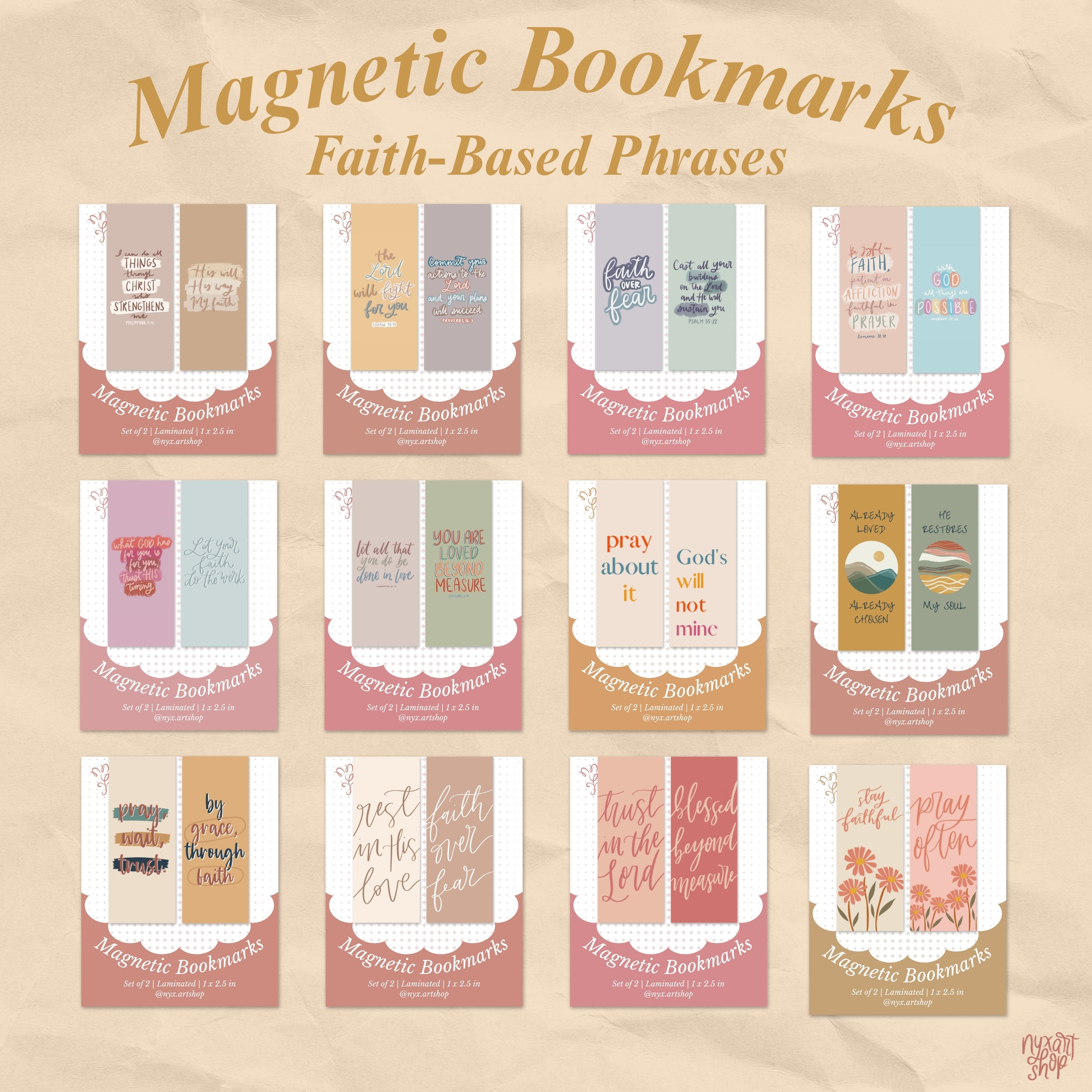 Faith Based Set | Duo Magnetic Bookmarks (3/3)