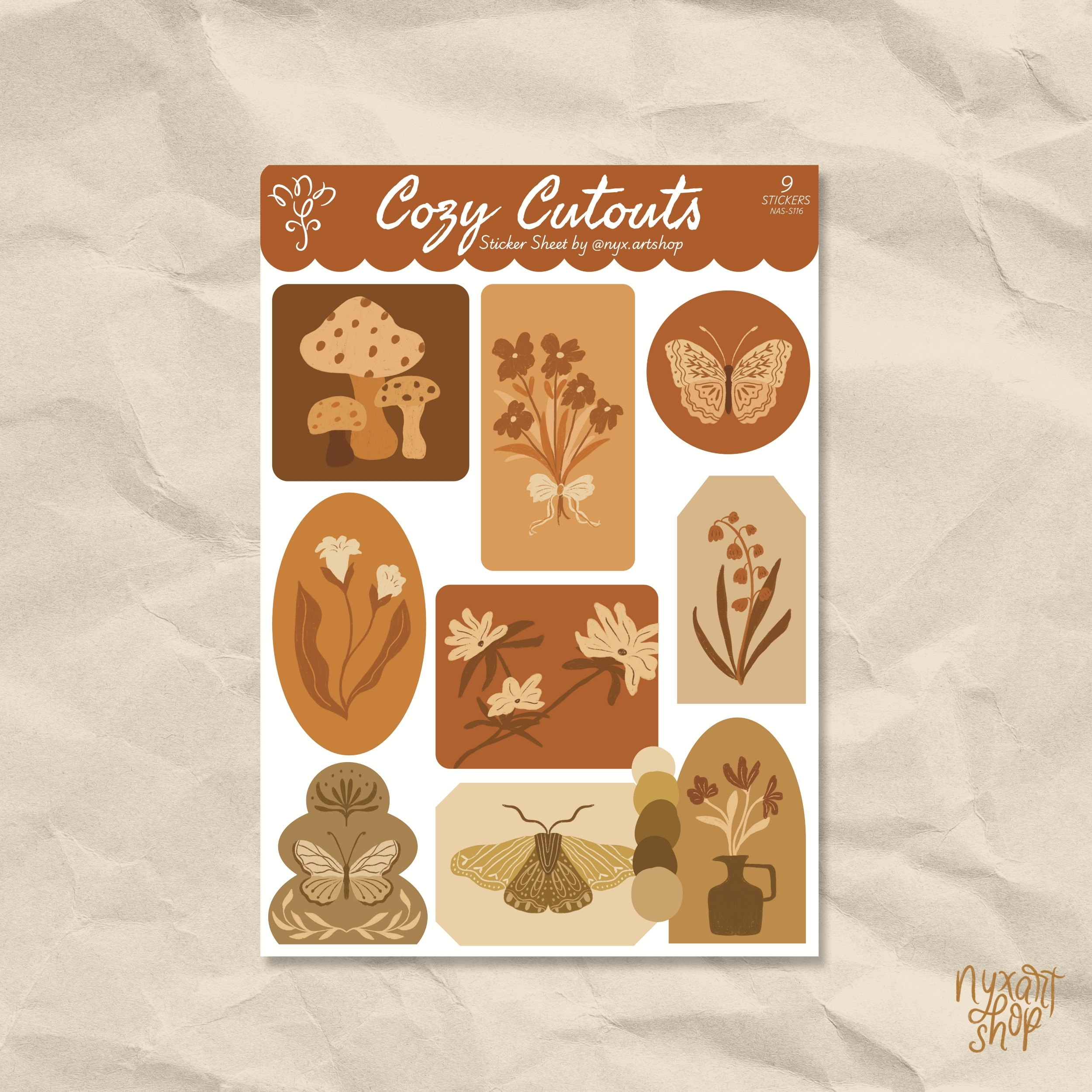 Cozy Cutouts Sticker Sheet