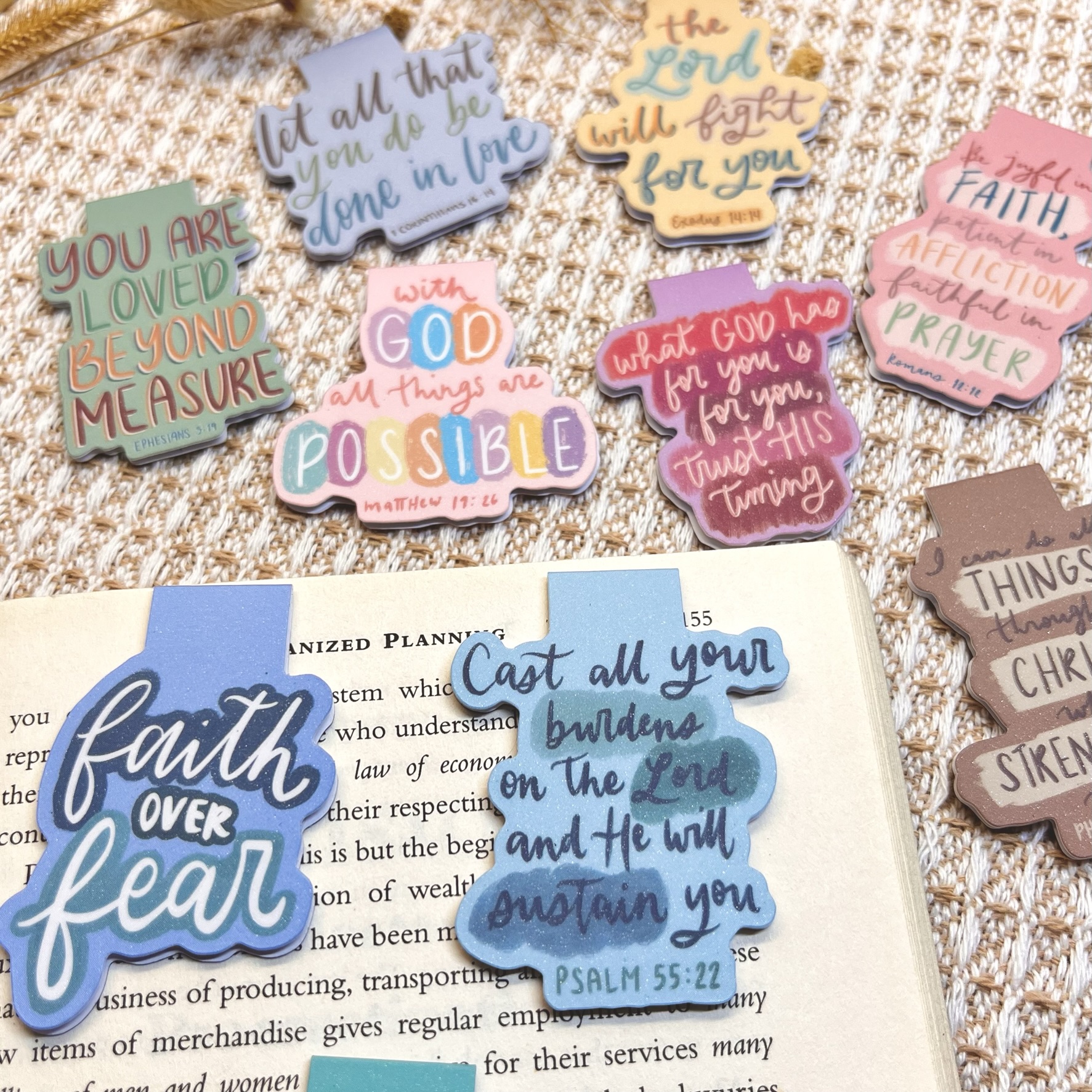 Faith Calligraphy Bible Verse | Solo Magnetic Bookmarks