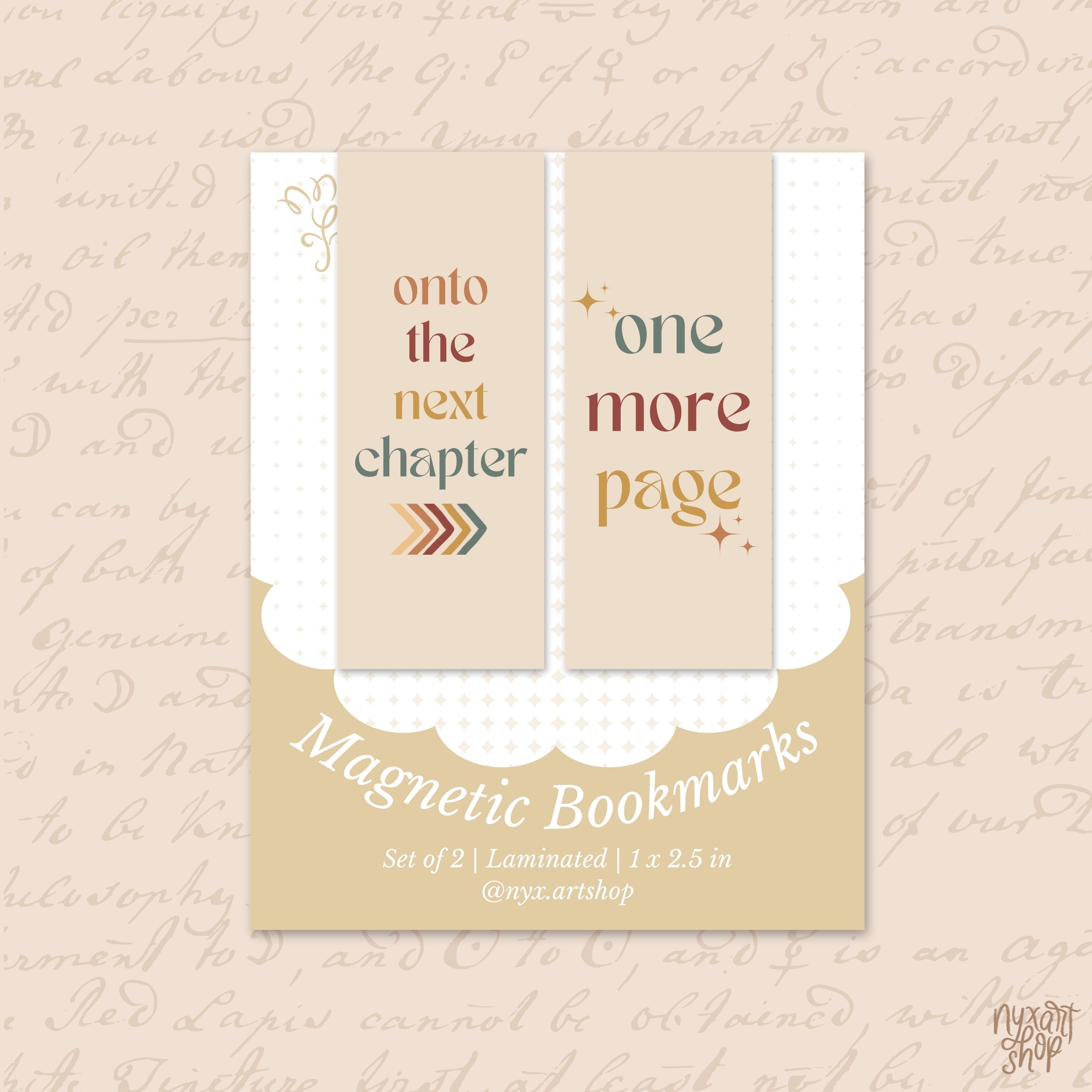 Cozy Beige Set | Duo Magnetic Bookmarks (1/3)