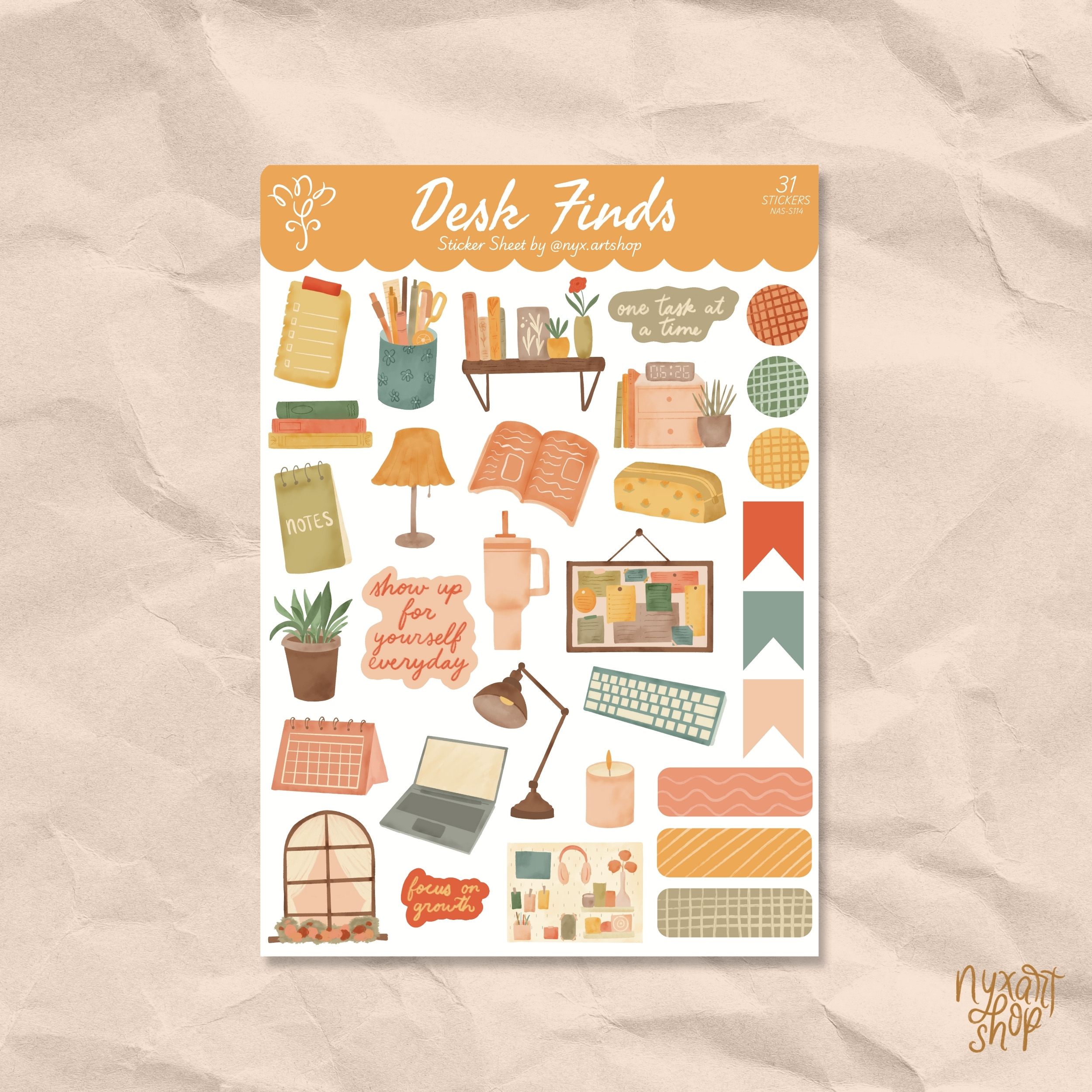 Desk Finds Sticker Sheet