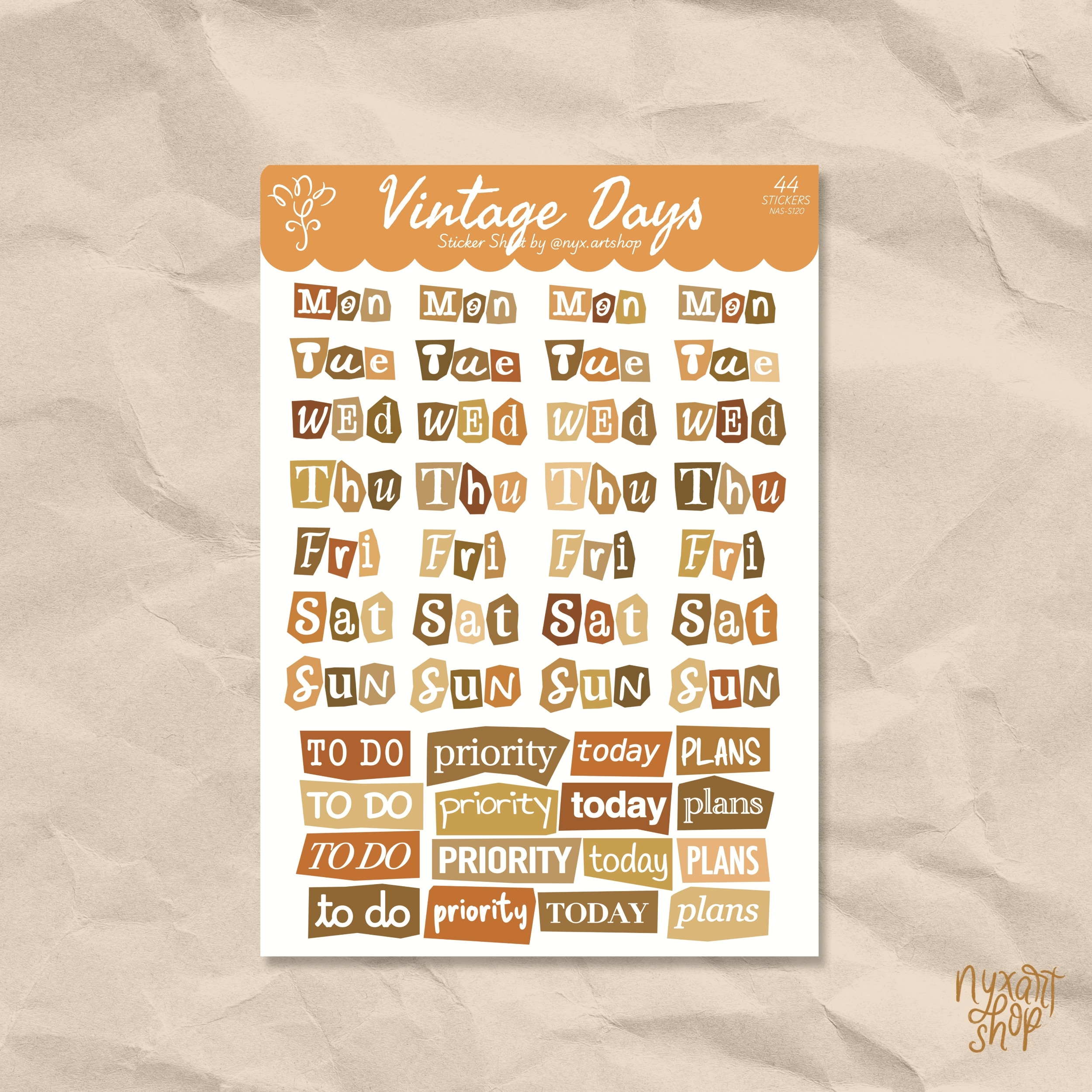 Vintage Days Sticker Sheet