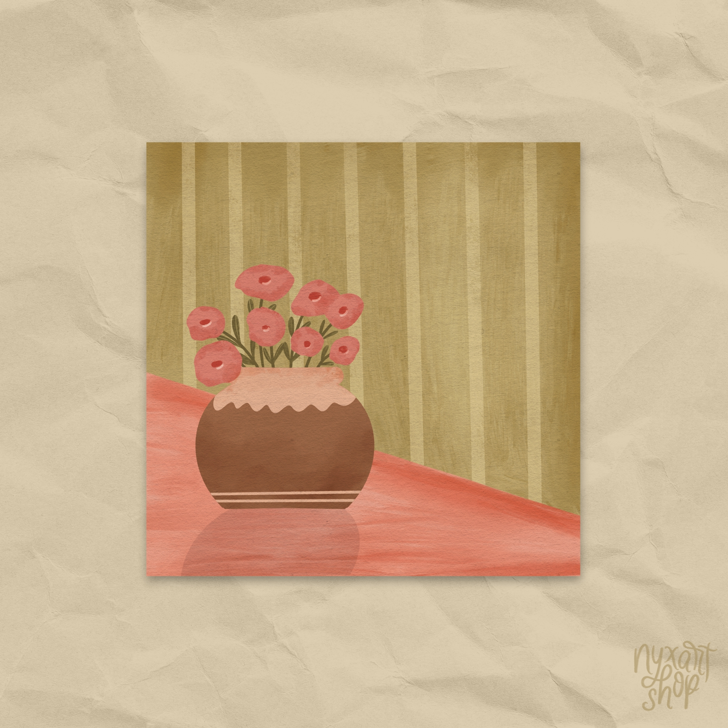 Flower Pot | Art Print 5x5