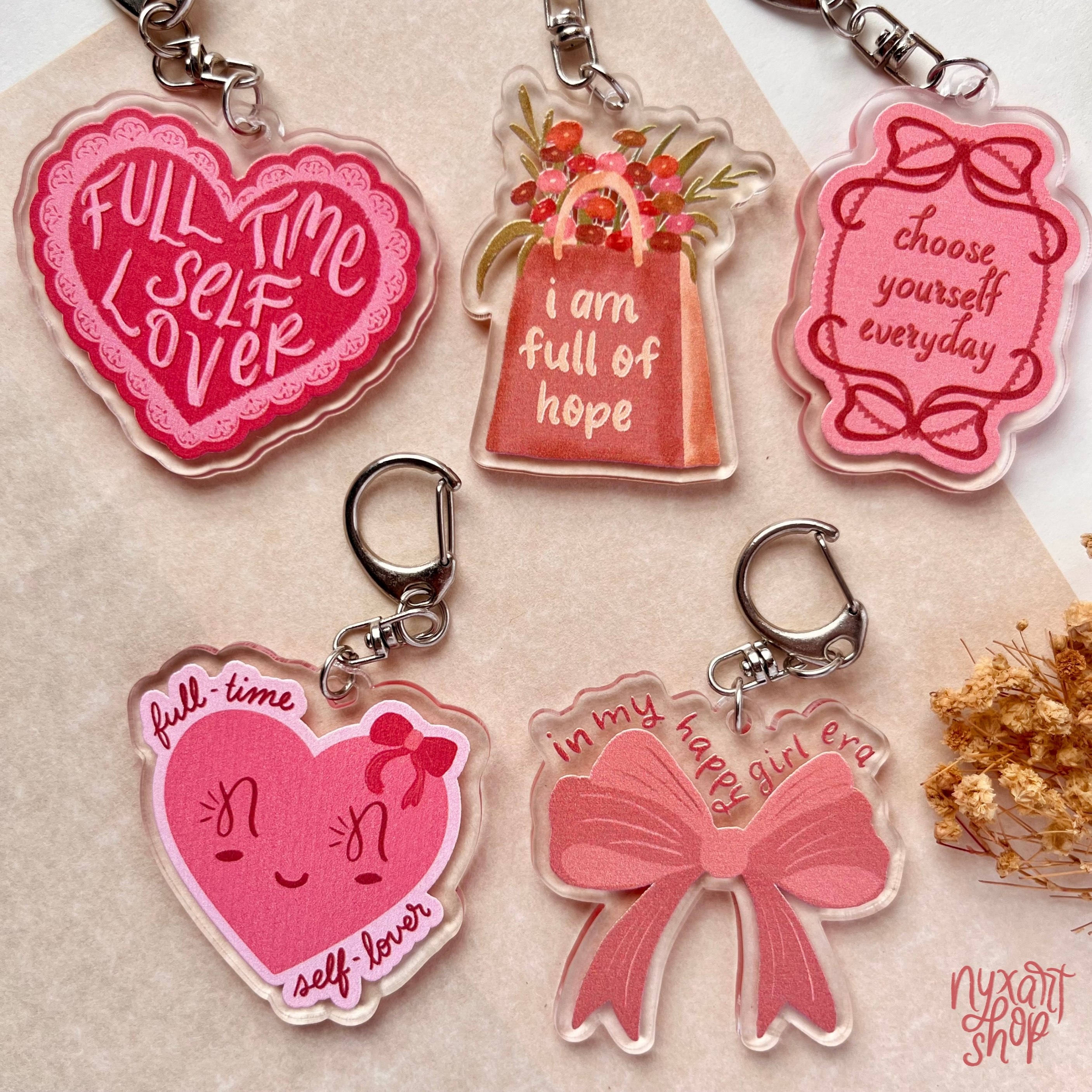 Girly Coquette Keychain Charms
