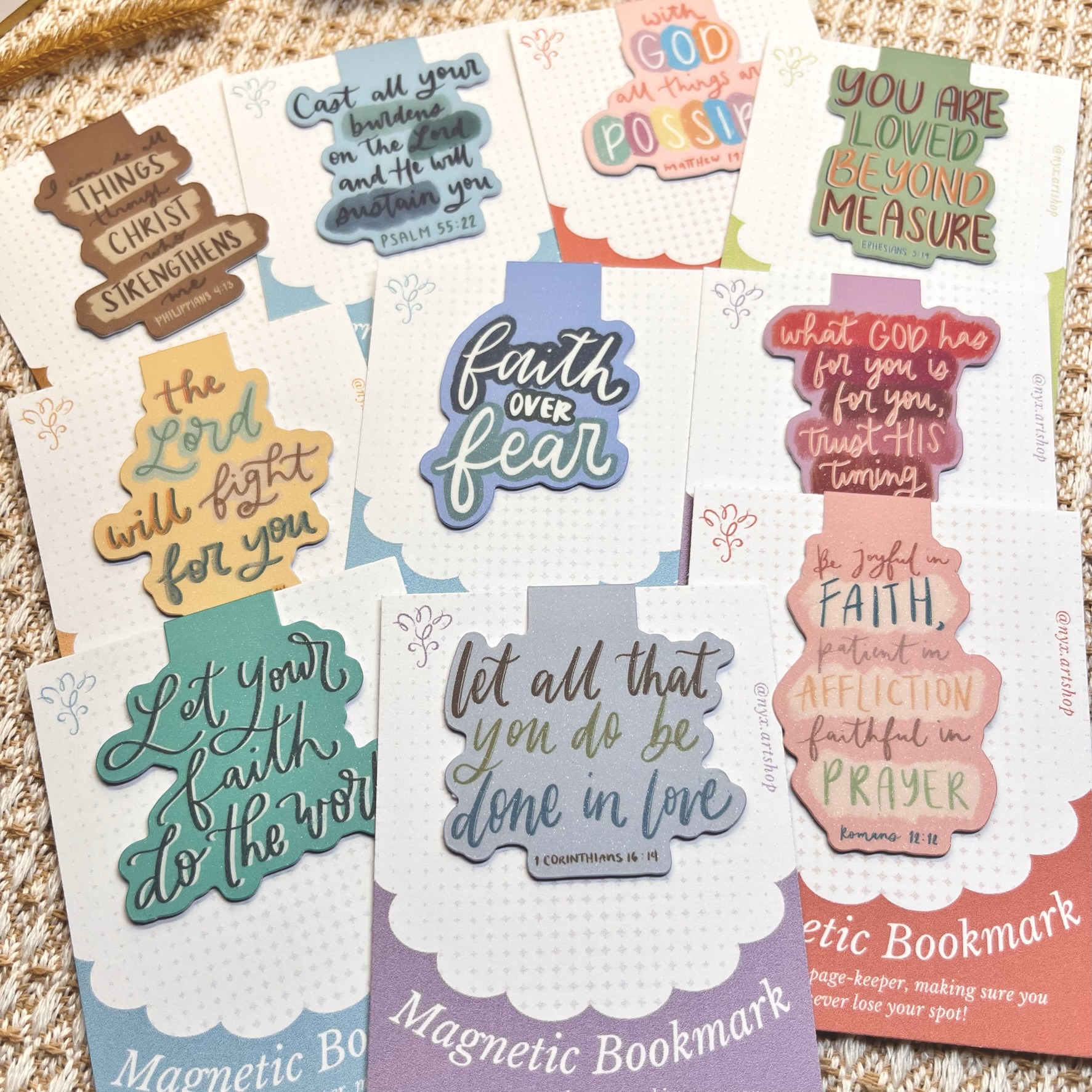 Faith Calligraphy Bible Verse | Solo Magnetic Bookmarks