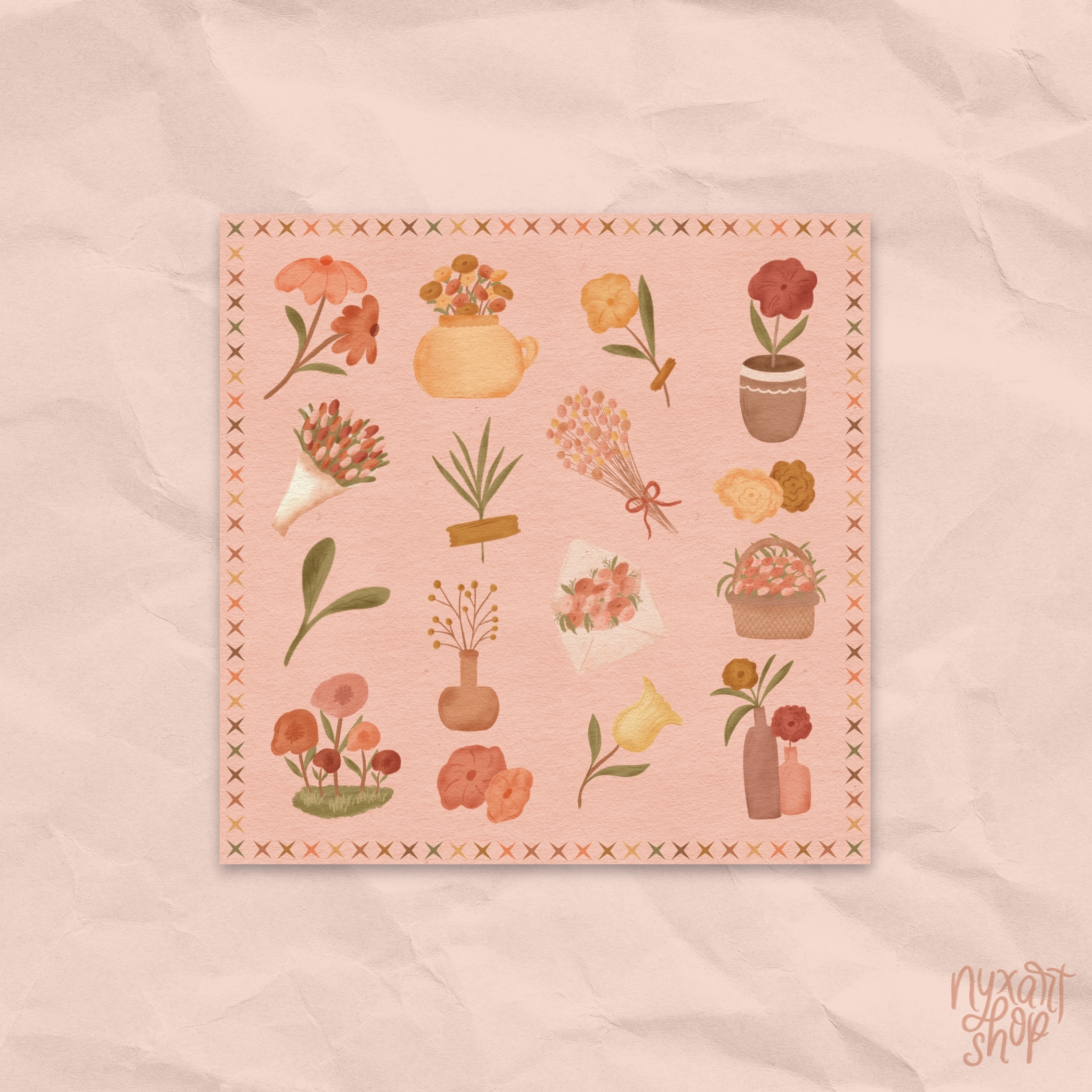 Floral Garden | Art Print 5x5